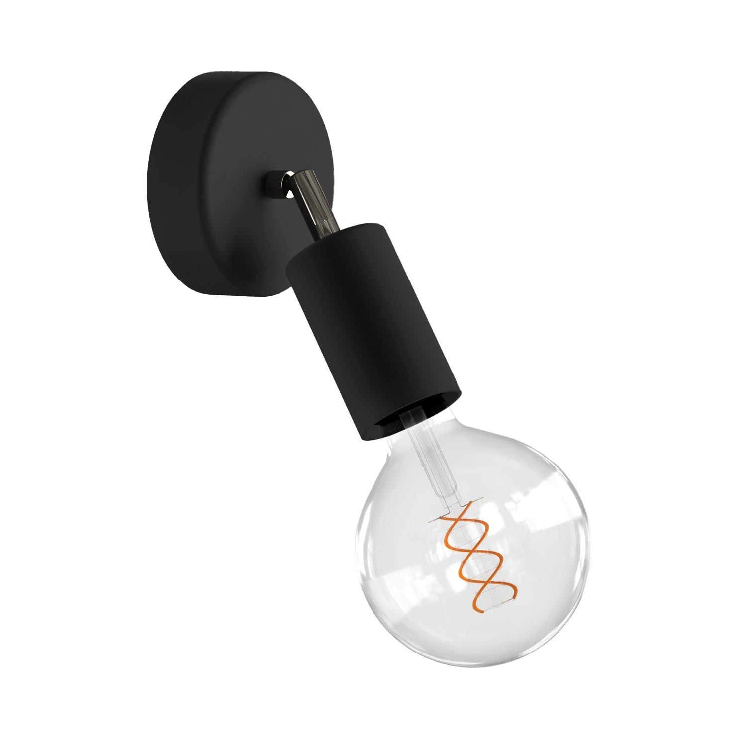 Fermaluce EIVA ELEGANT with adjustable joint, canopy and socket for wet locations - Black