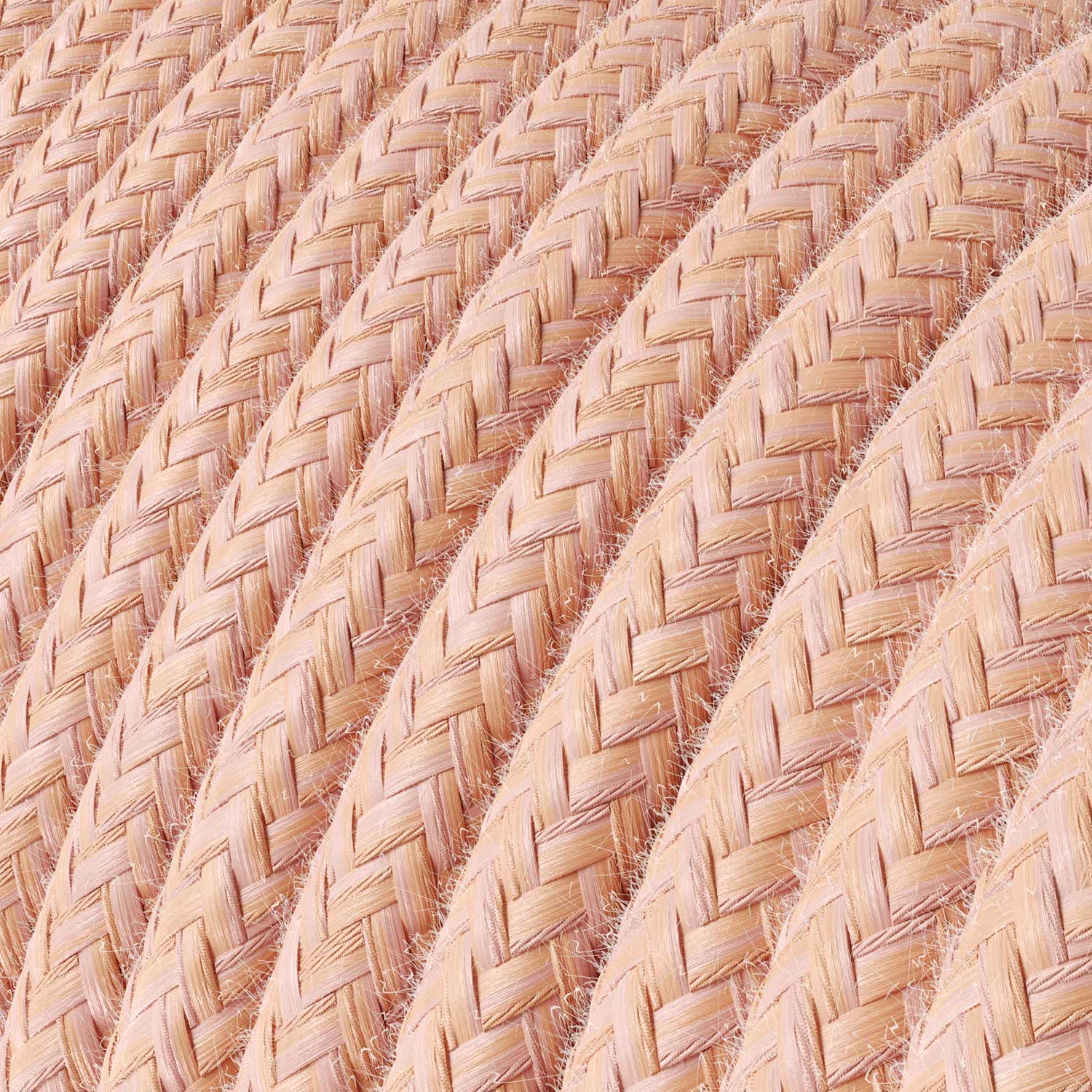 Filo elettrico ricoperto in cotone Rosa Salmone - L'Originale Creative Cables, perfetto per decorazioni luminose uniche - RX13