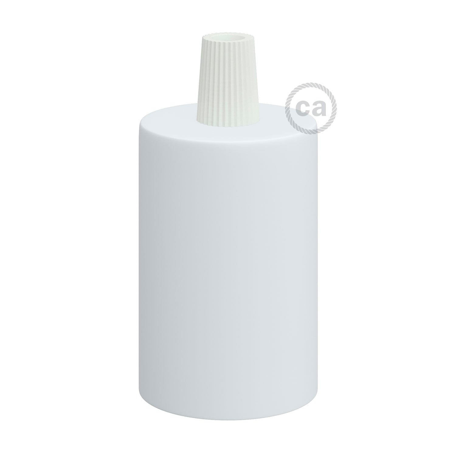 Flat Top Metal UL E26 light bulb socket kit - Matt white Bianco opaco Conico