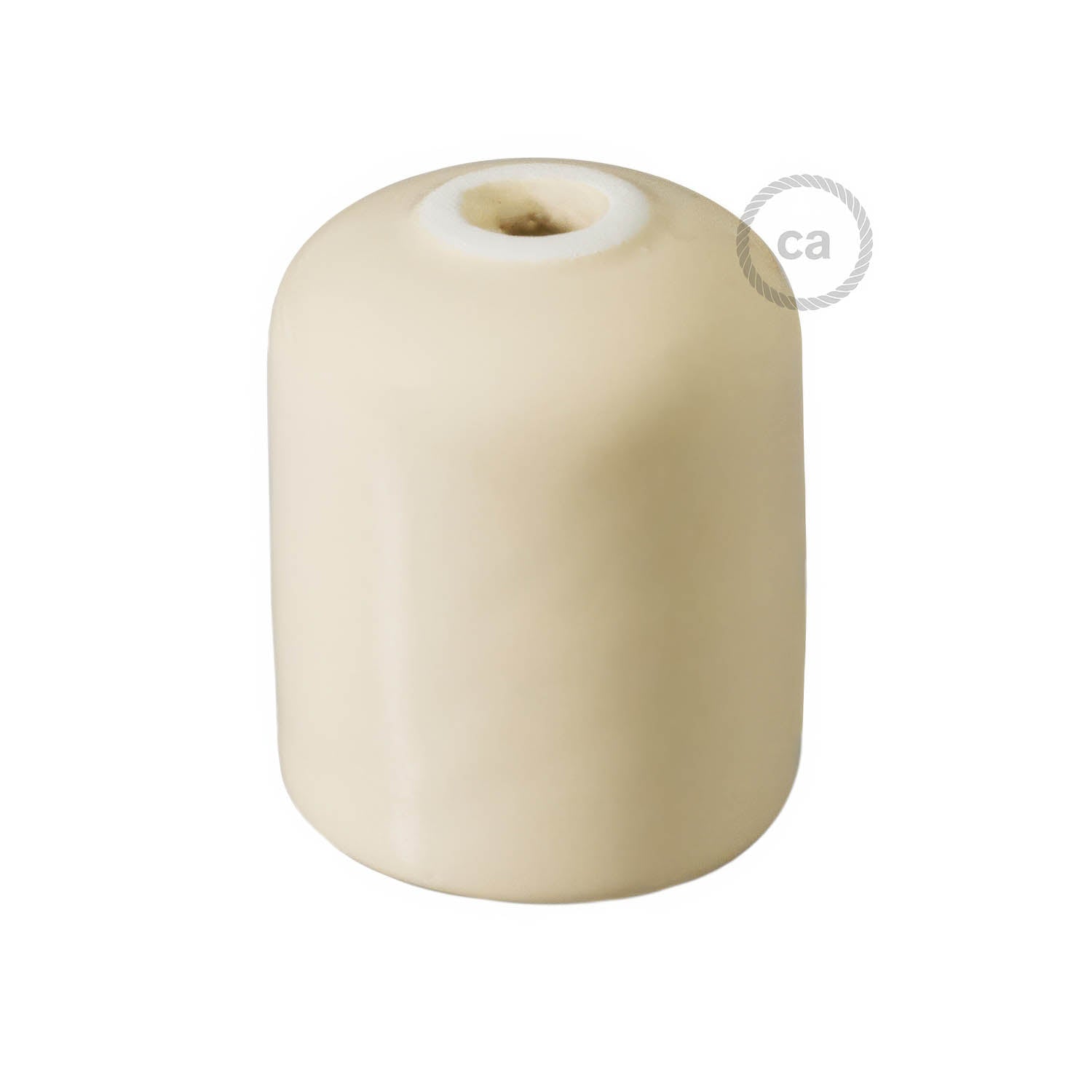 Handmade Ceramic E26 light bulb socket kit - Ivory