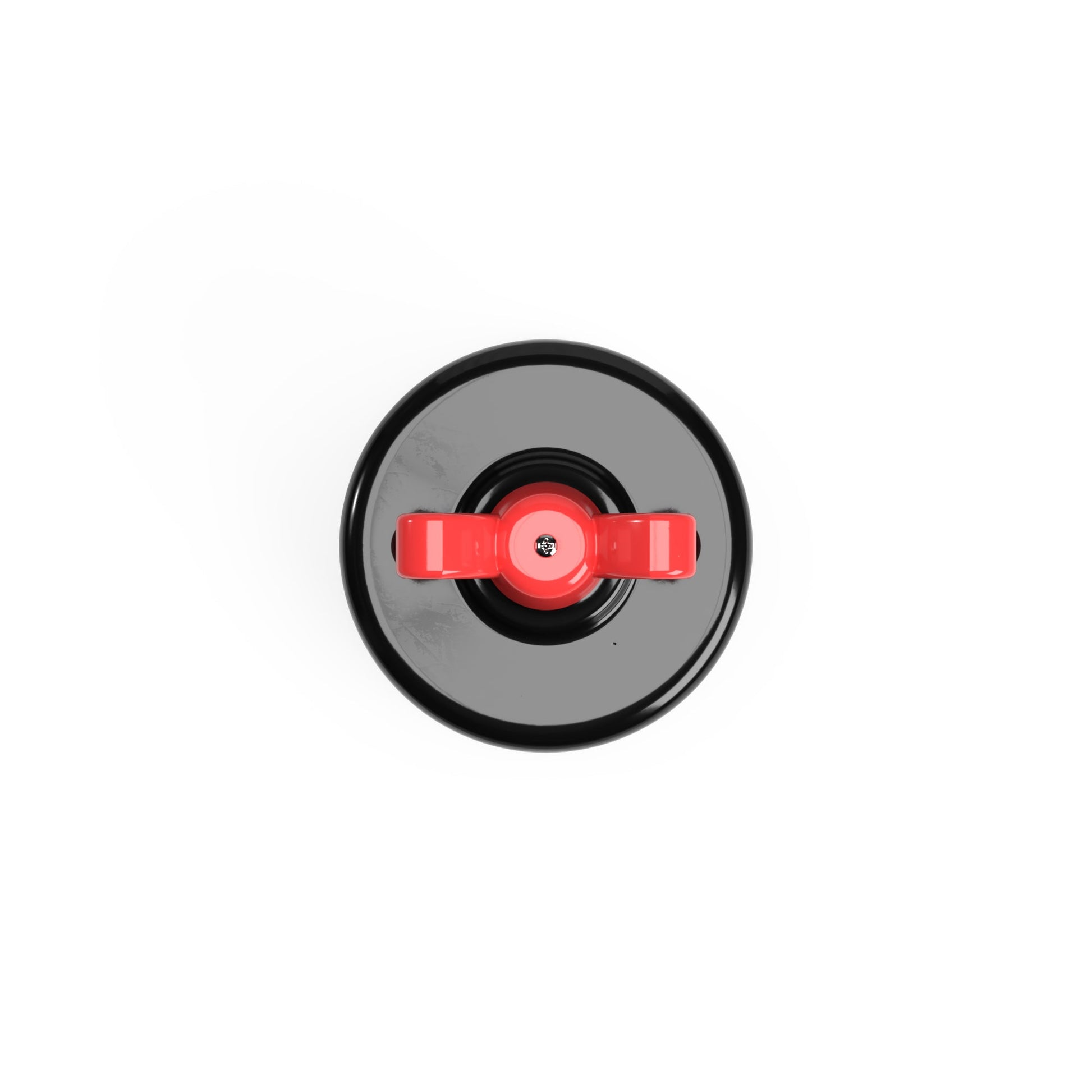 Interruttore/Deviatore in porcellana nero con dado a farfalla Rosso