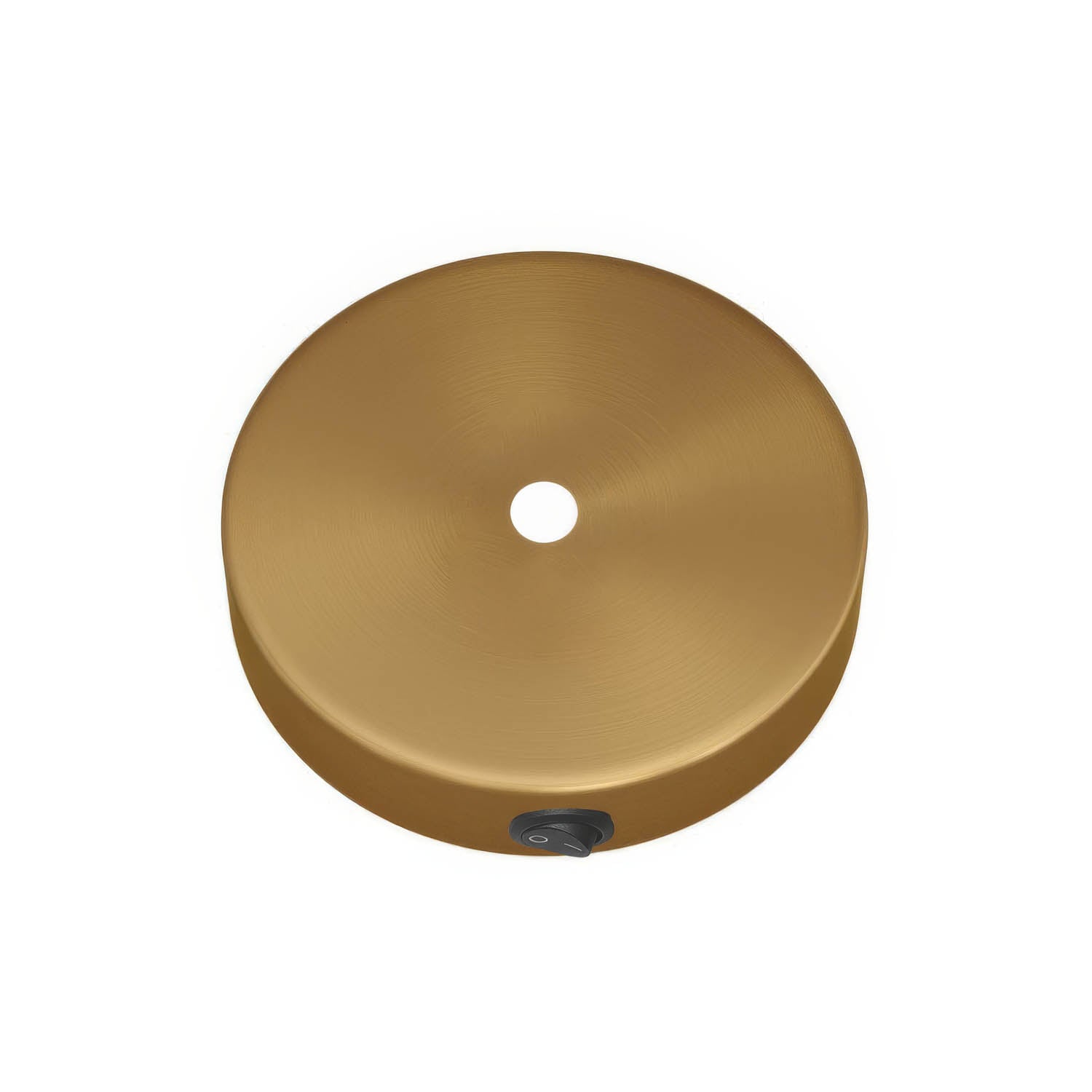 Kit mini rosone cilindrico in metallo con interruttore - Bronzo satinato