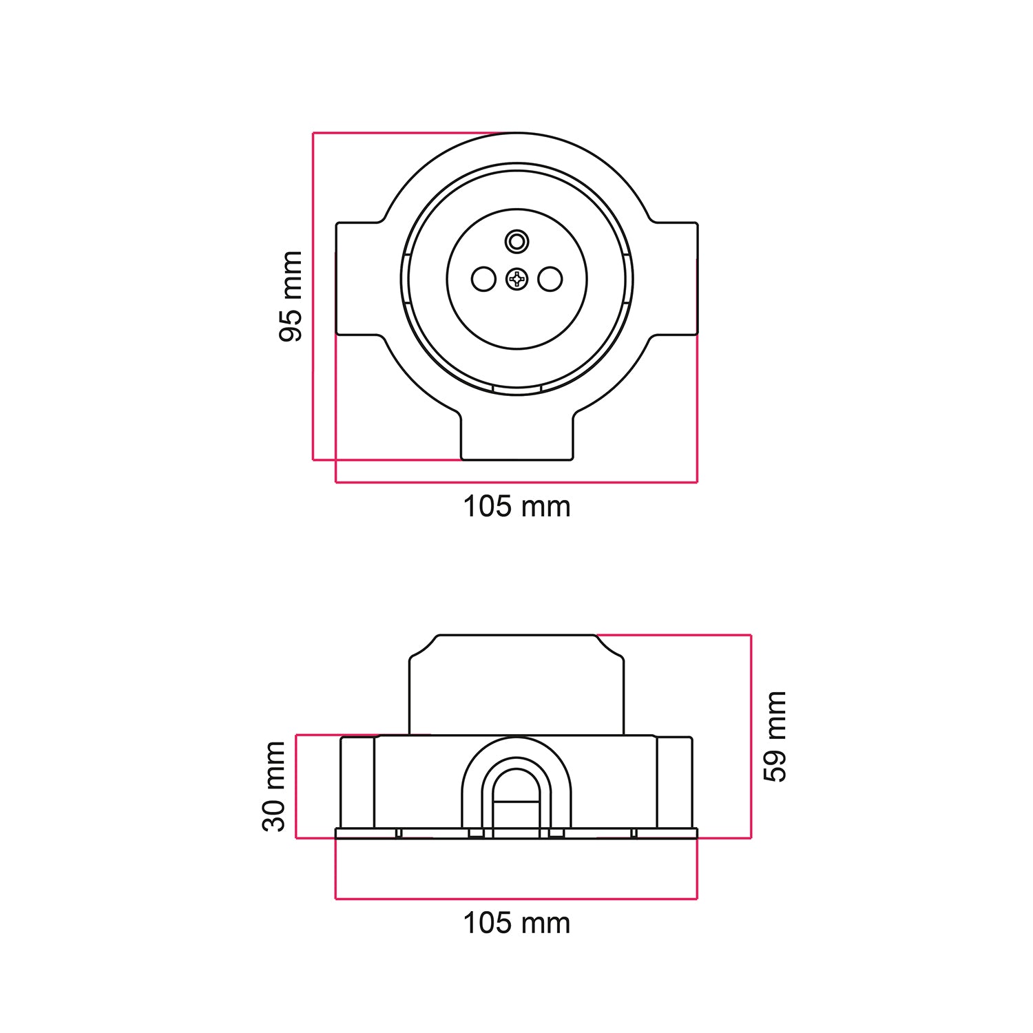 Kit presa a muro di tipo francese e base per Creative-Tubes in porcellana - Bianco 3