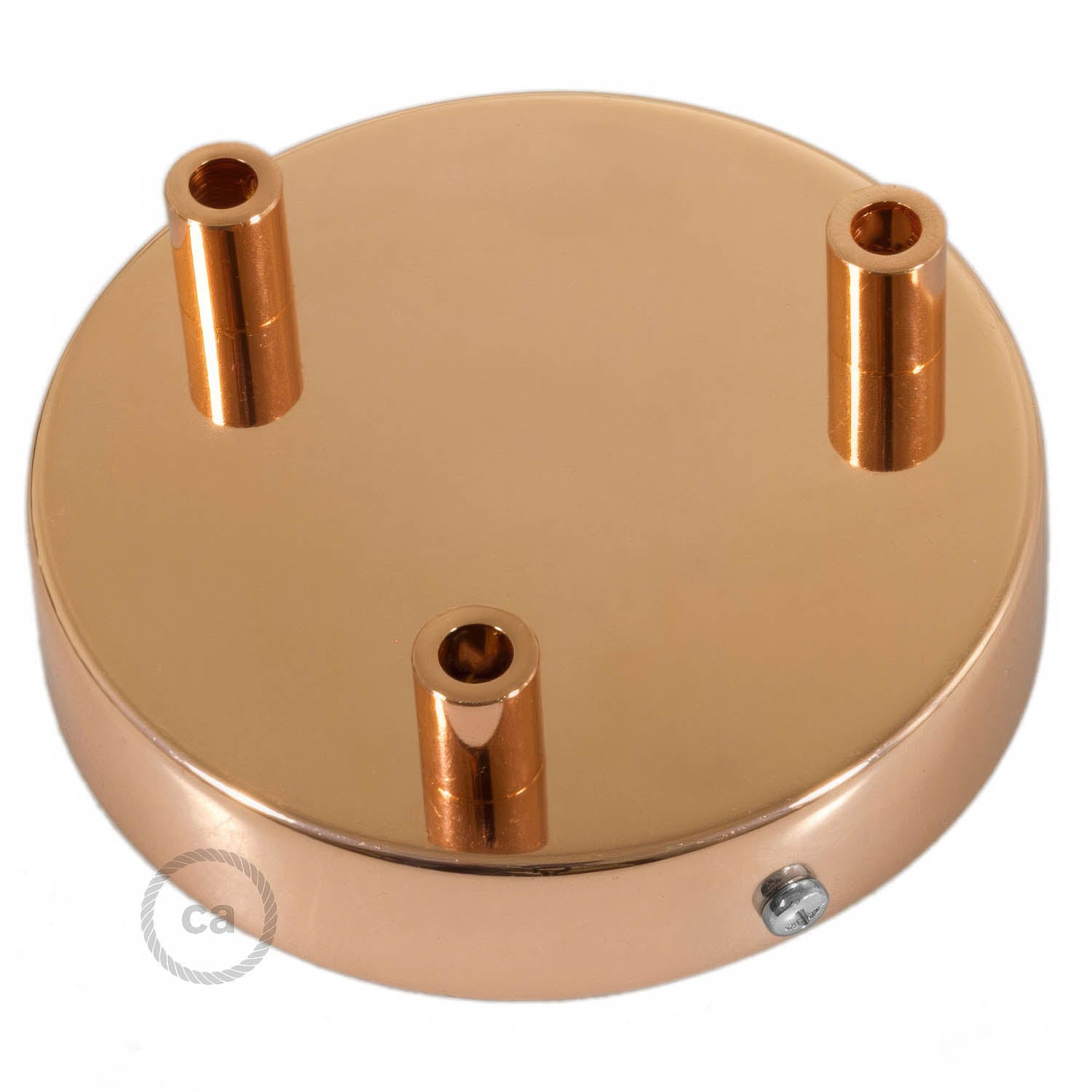 Kit rosone cilindrico in metallo a 3 fori - Rame Cilindrico