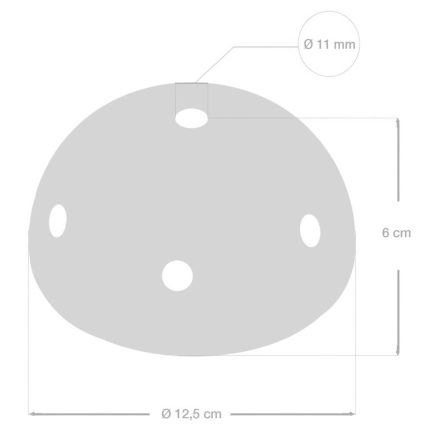 Kit rosone in ceramica a 6 fori - Lilla