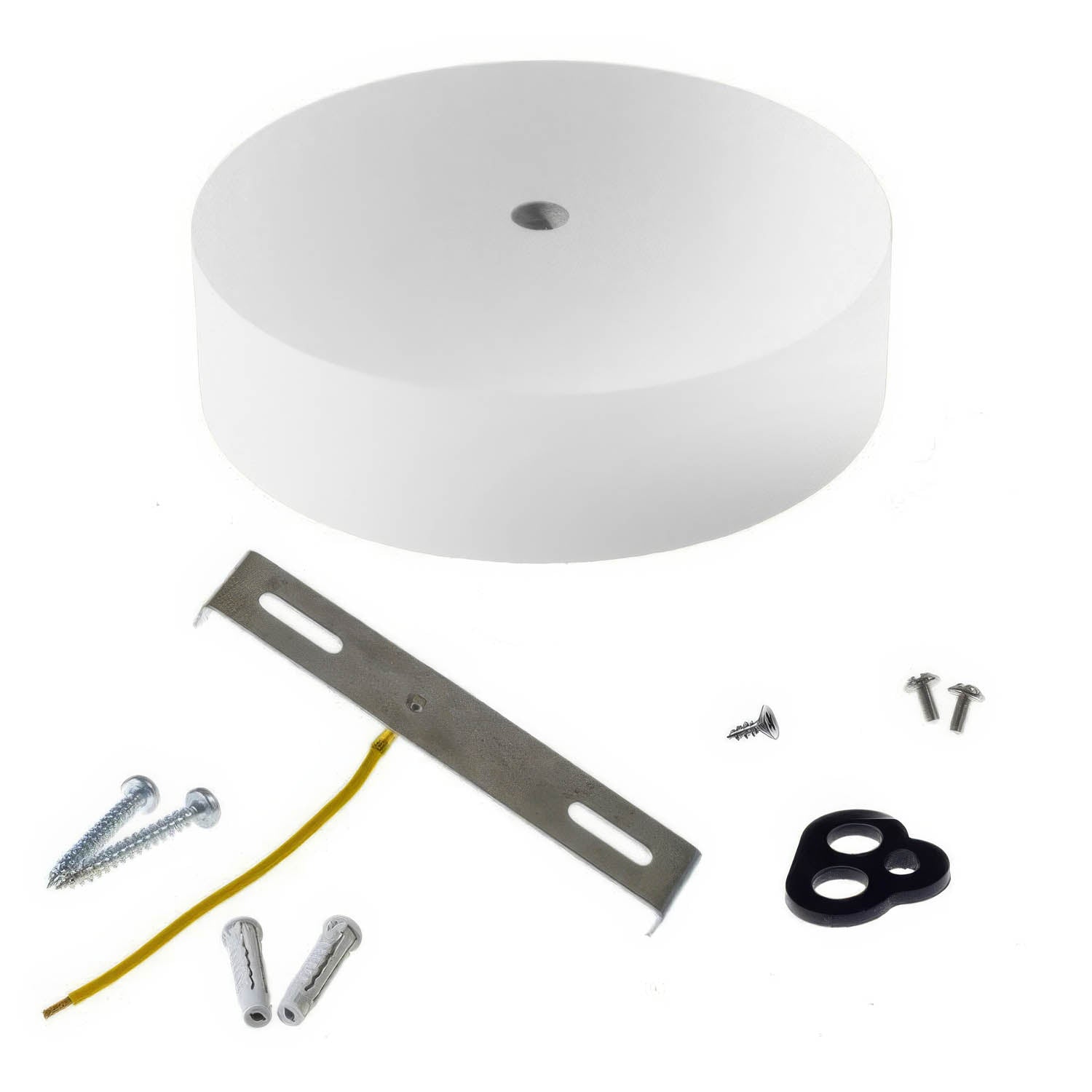 Kit rosone in legno - Bianco - Creative Cables