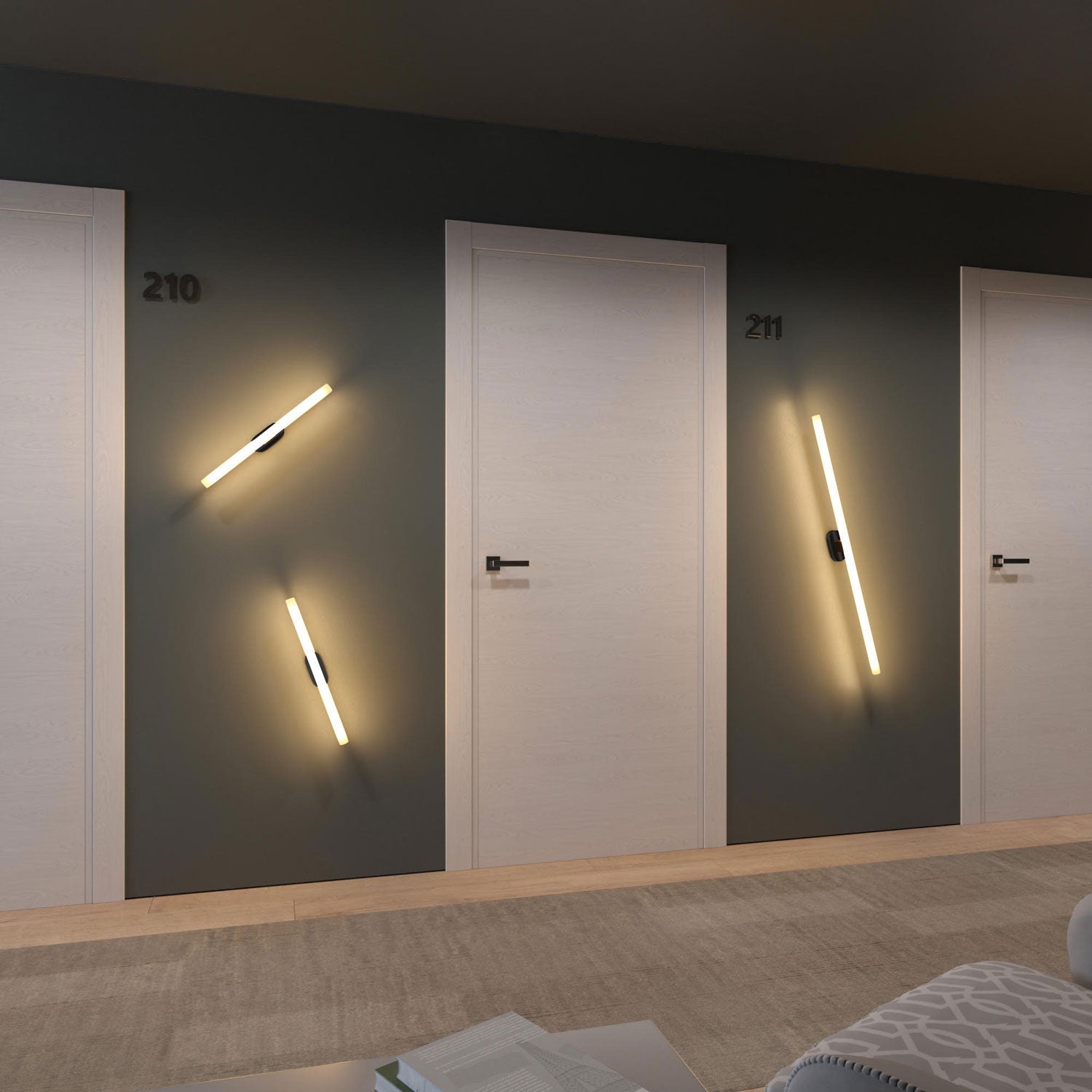 Kit rosone in legno ovale - Nero