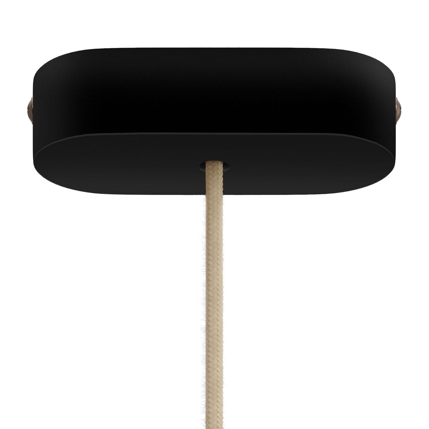 Kit rosone in legno ovale - Nero - Creative Cables