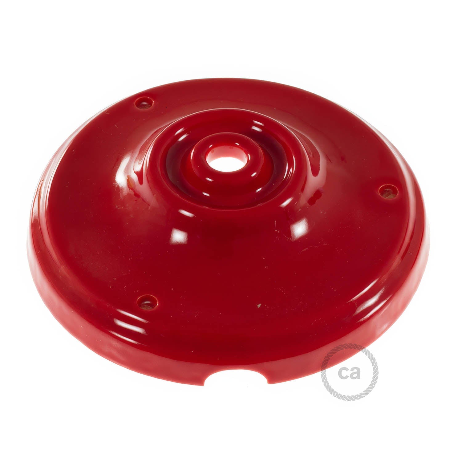 Kit rosone in porcellana - Rosso - Creative Cables