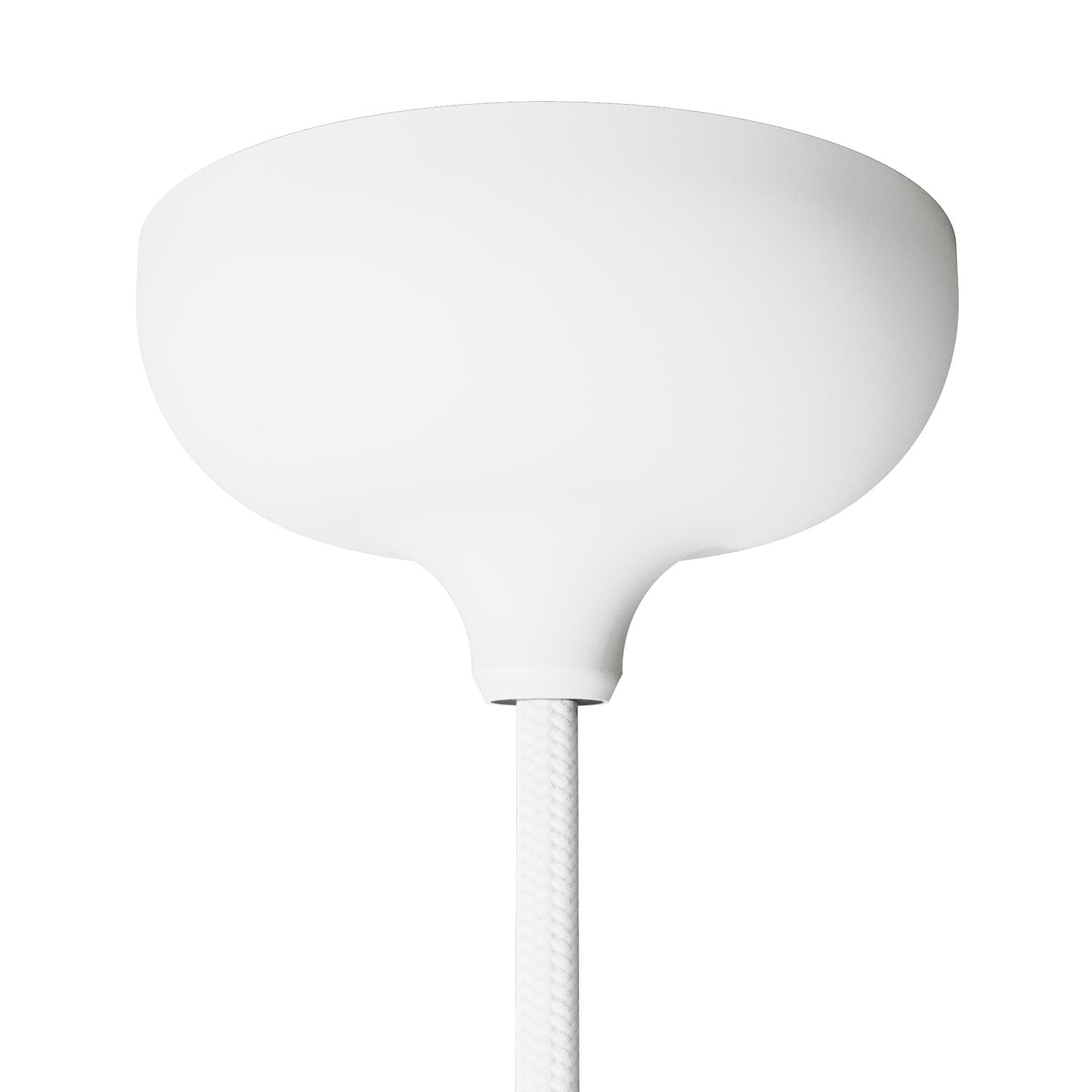 Kit rosone in silicone con foro centrale e predisposizione per foro laterale - Bianco - Creative Cables