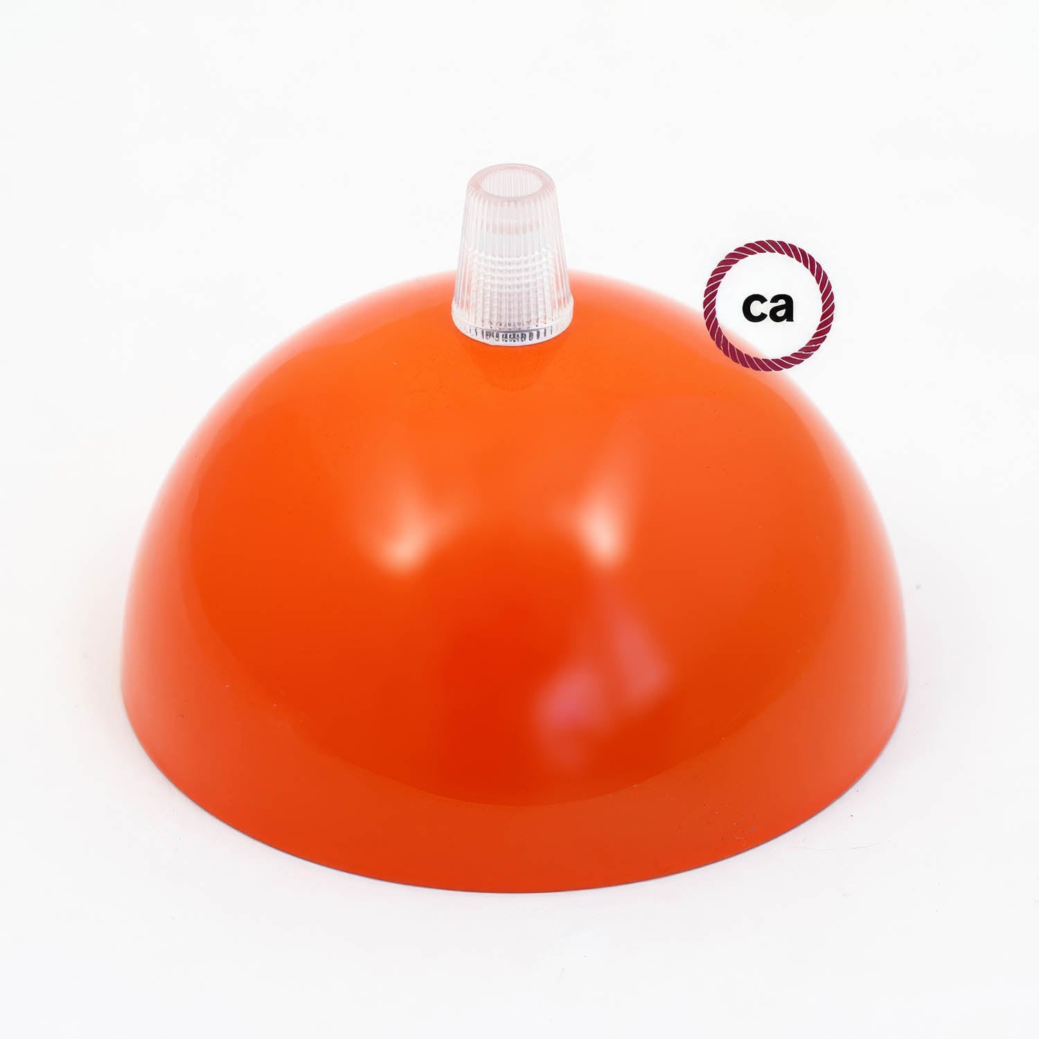 Kit rosone semisferico in metallo verniciato - Arancione - Creative Cables