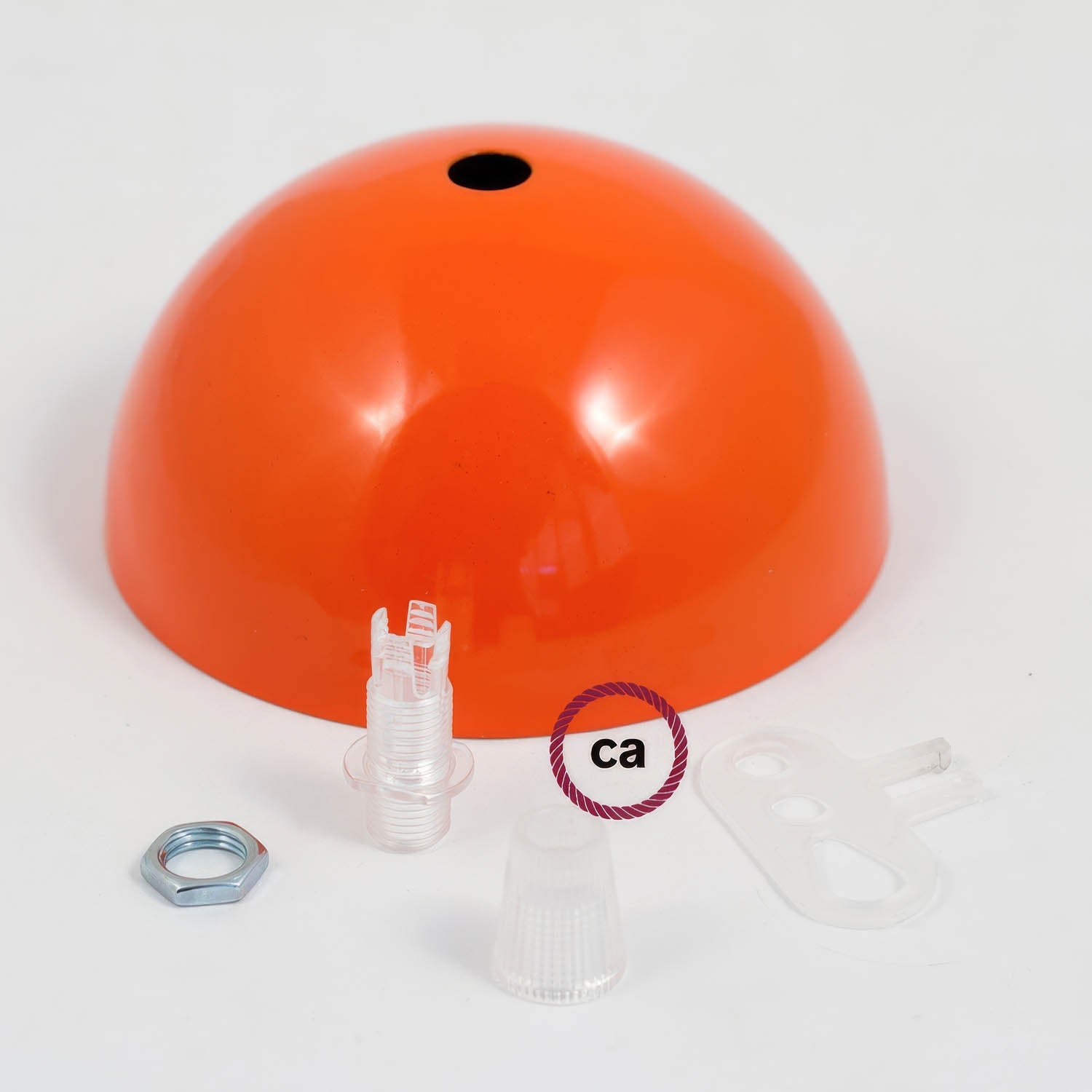 Kit rosone semisferico in metallo verniciato - Arancione