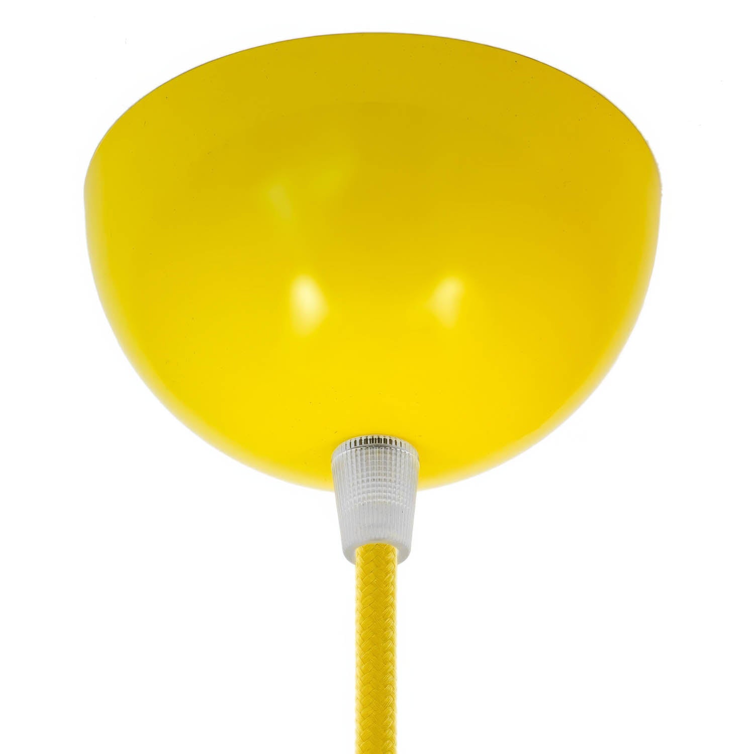 Kit rosone semisferico in metallo verniciato - Giallo - Creative Cables