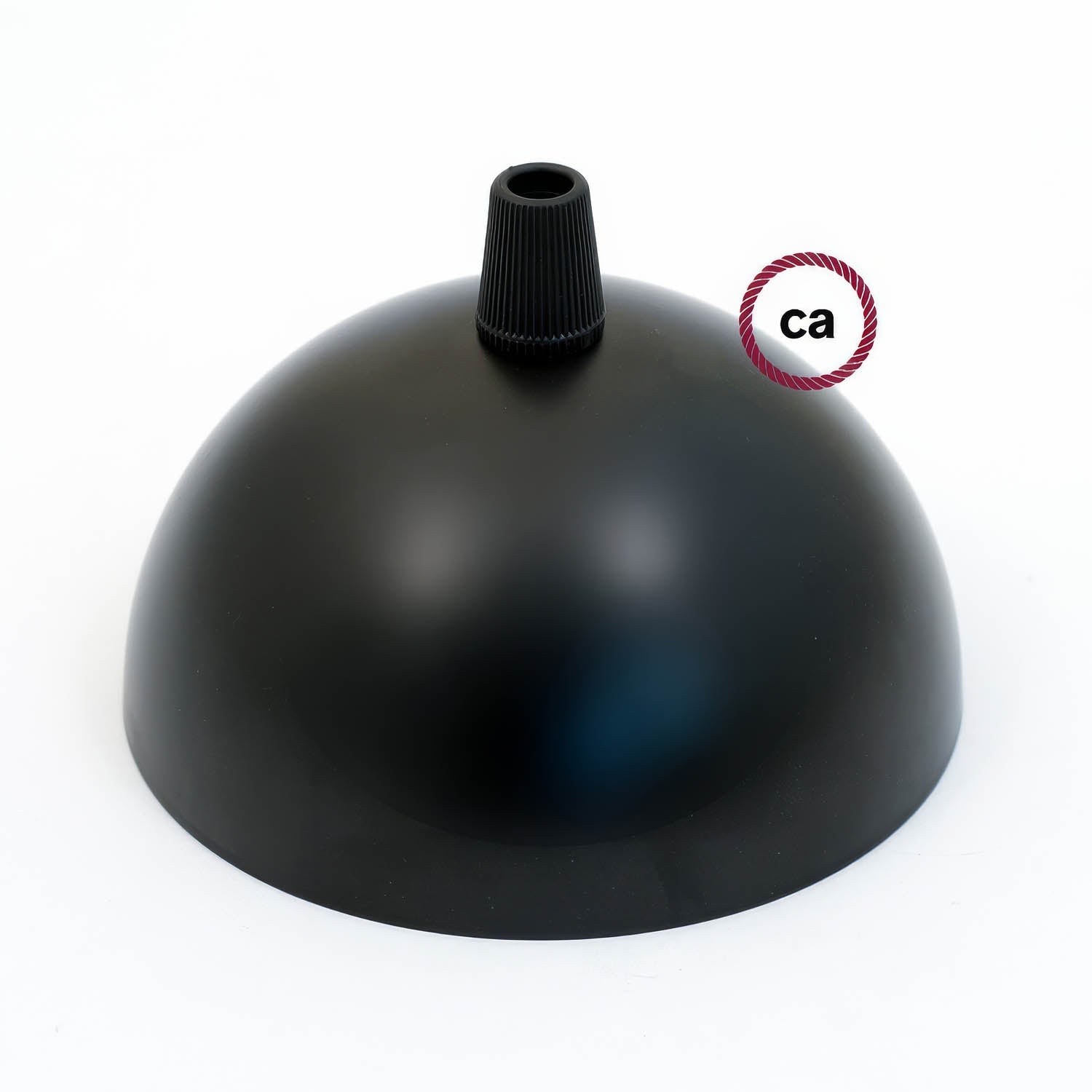 Kit rosone semisferico in metallo verniciato - Nero - Creative Cables