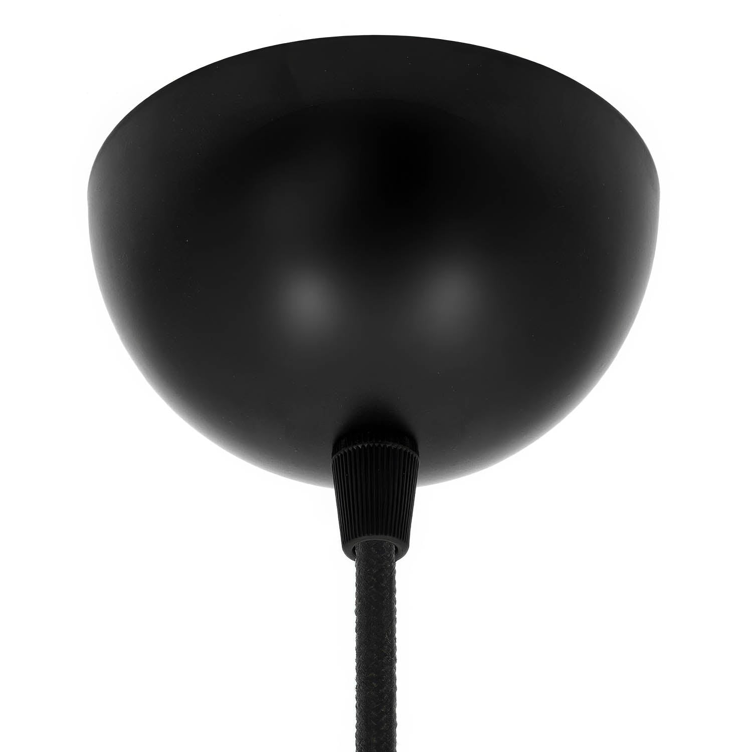 Kit rosone semisferico in metallo verniciato - Nero - Creative Cables