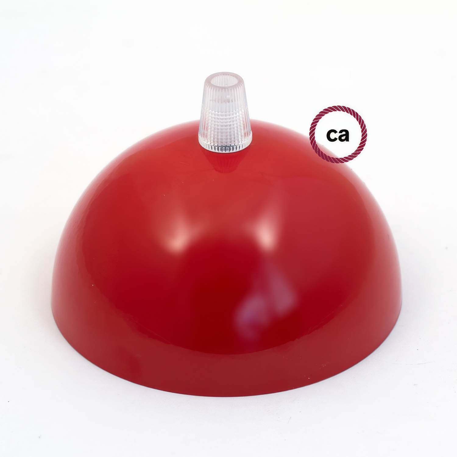 Kit rosone semisferico in metallo verniciato - Rosso - Creative Cables