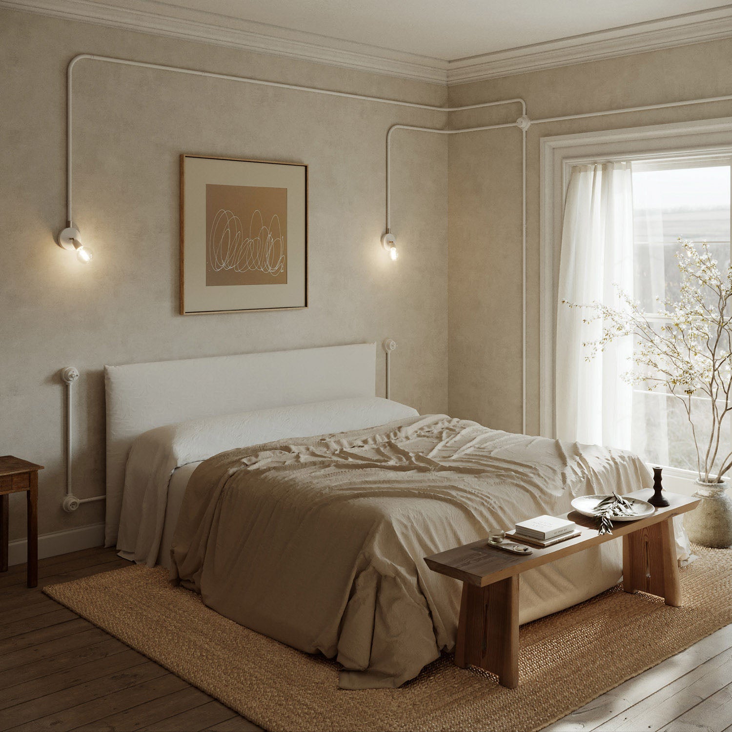 Kit scatola di derivazione e base per Creative-Tubes in porcellana - Bianco 3