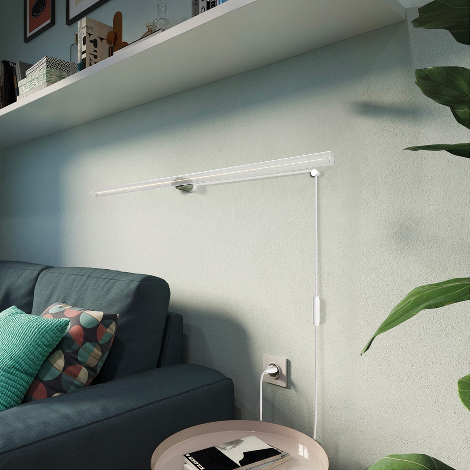 Kit Spostaluce esse14 con portalampada S14d - Effetto Green marble