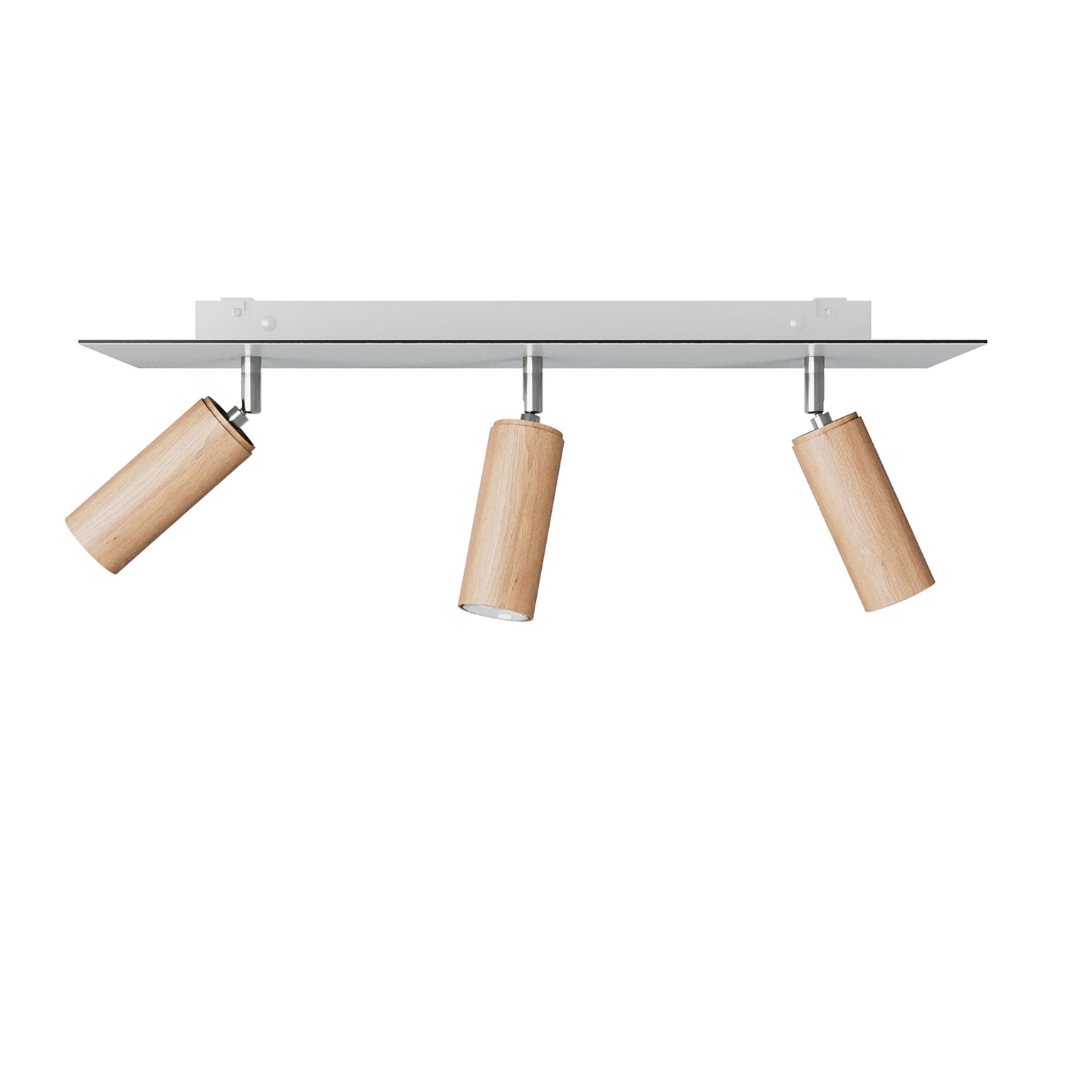 Lampada a 3 faretti con paralume Tub-E14 e Rose-One XXL rettangolare - Neutro