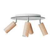 Lampada a 4 faretti con paralume Tub-E14 e Rose-One XXL rotondo - Neutro