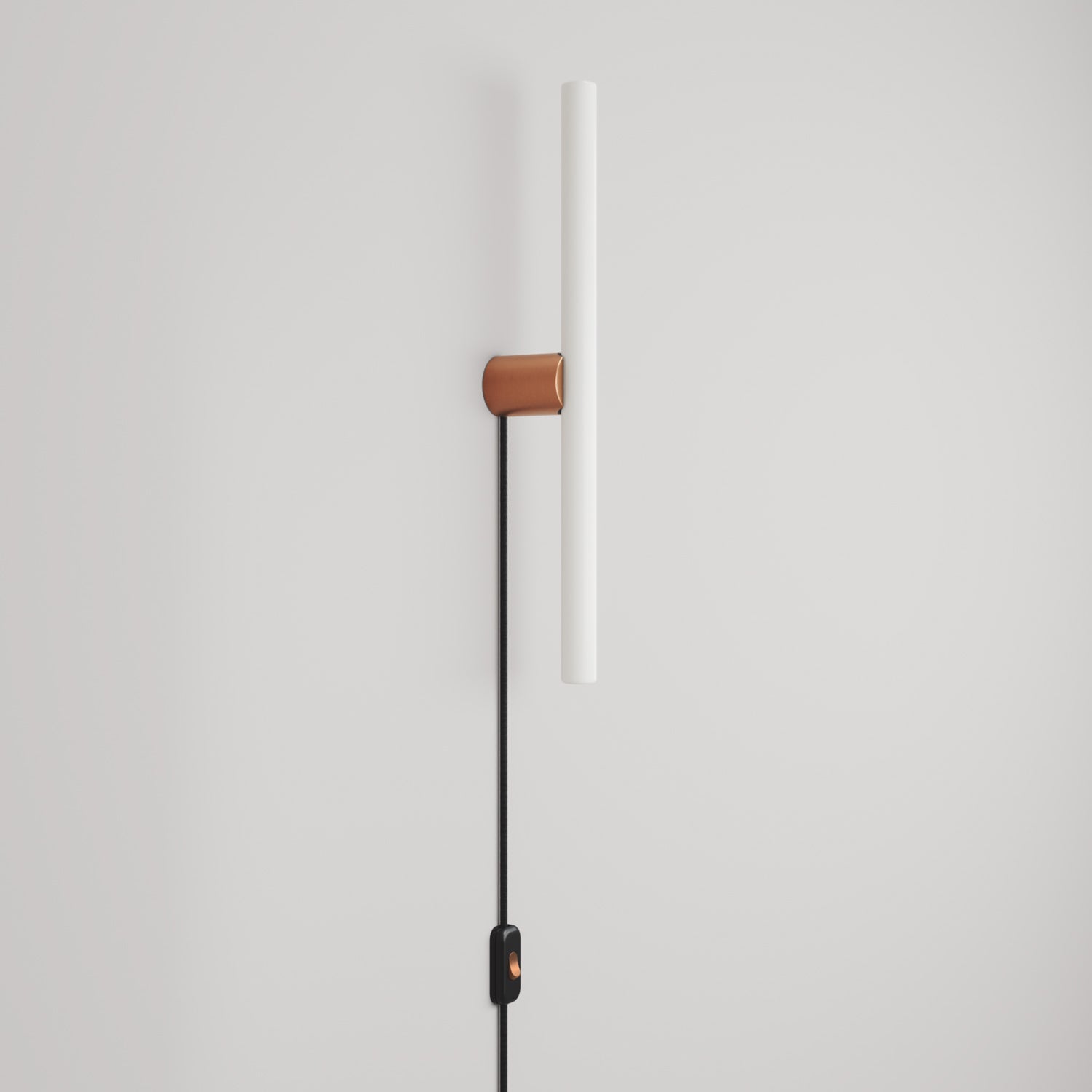 Lampada con spina con finitura metallica e lampadina LED lineare S14d - Rame satinato