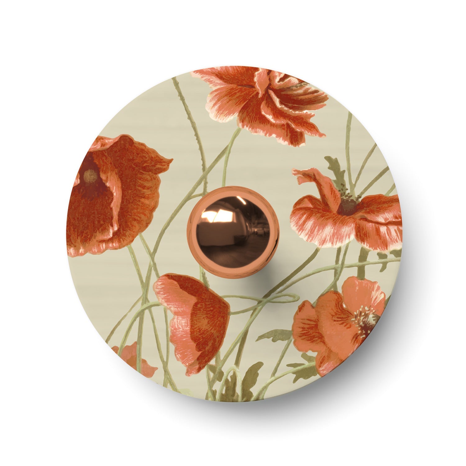 Lampada da parete o soffitto con paralume a disegni floreali 'Blossom Haven' Botanico Papaver - Waterproof IP44
