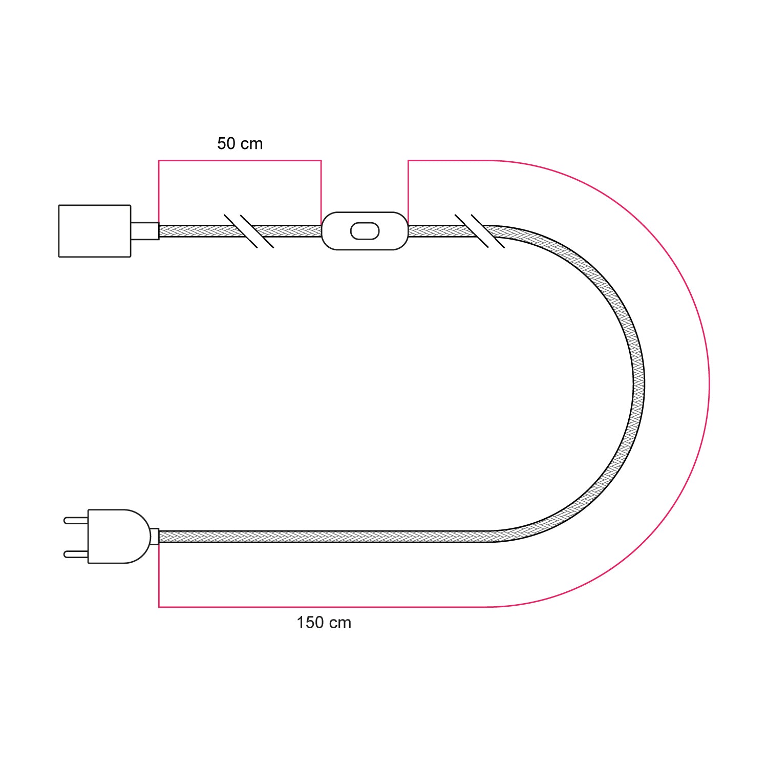 Lampada da tavolo con base in ontano, lampadina trasparente, cavo RN06 e spina EU