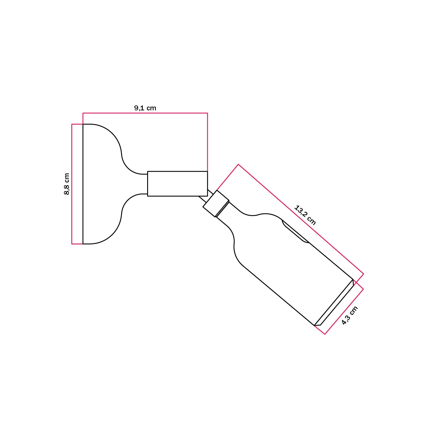 Lampada Fermaluce in silicone con snodo e con interruttore incorporato - Petrolio