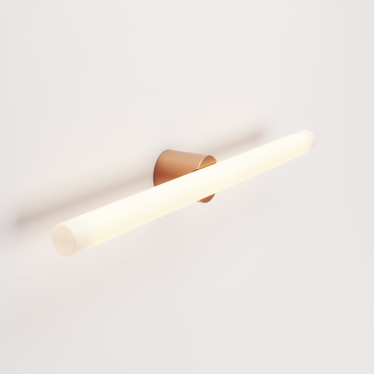 Lampada in metallo da parete o soffitto con lampadina LED lineare S14d - Rame satinato