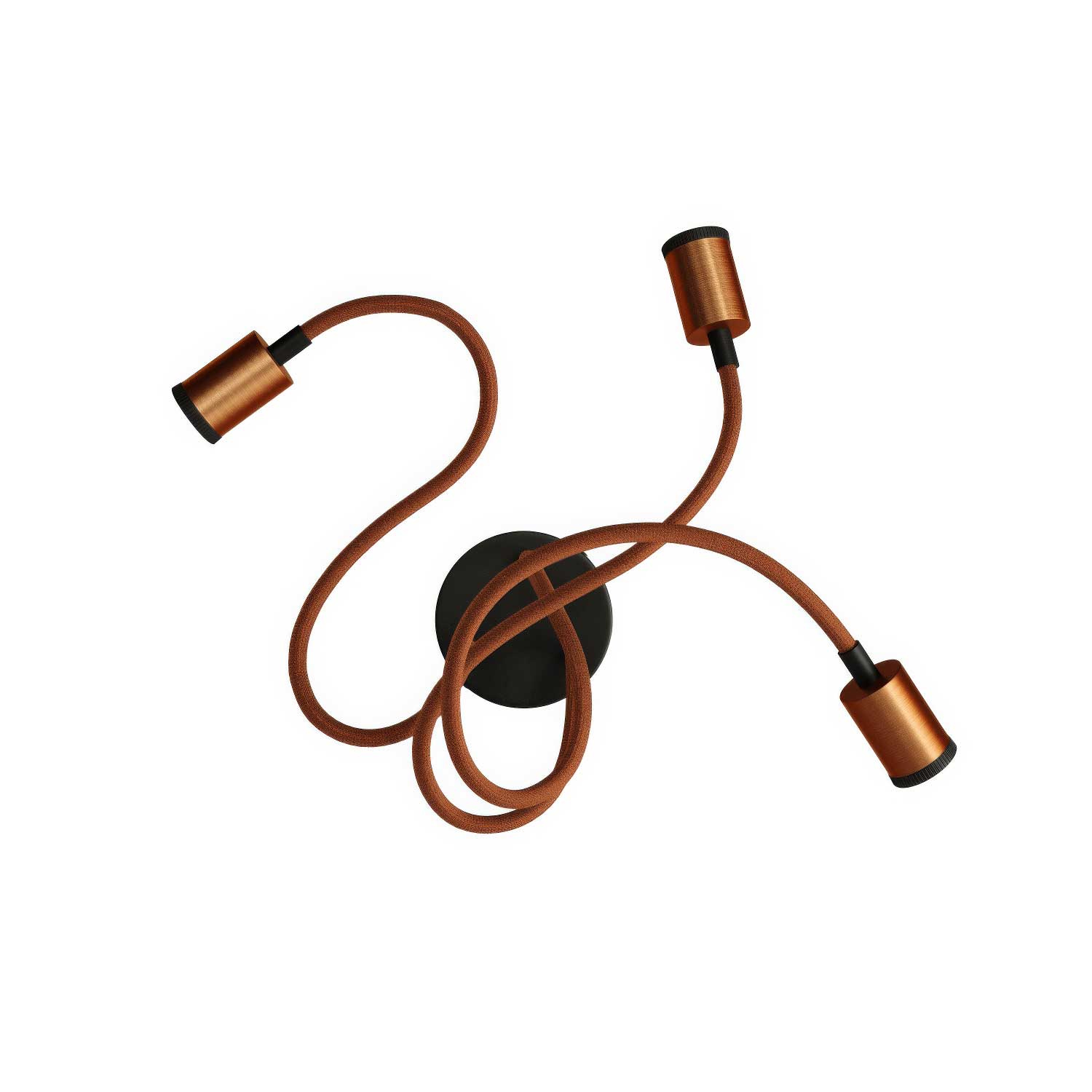 Lampada Mini faretto SPOTLIGHT GU1d0 Flex 60 da parete e soffitto - Rame satinato - Creative Cables