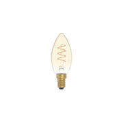 Lampadina LED Dorata Carbon Line filamento a spirale Candela C35 2,5W 136Lm E14 1800K Dimmerabile - C01