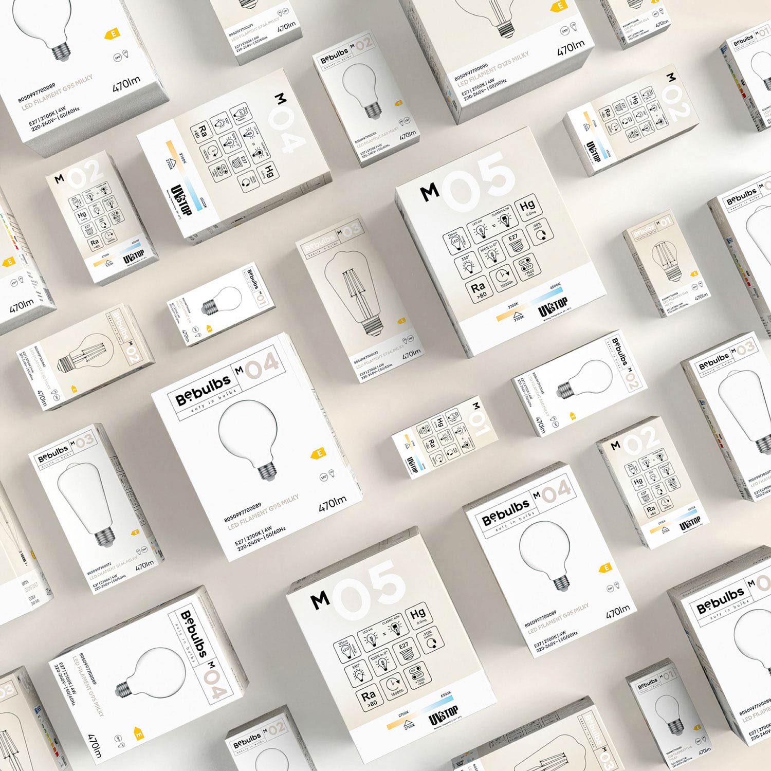 Lampadina LED Milky Globetta G45 2W 136Lm E27 2700K - M08 - Creative Cables