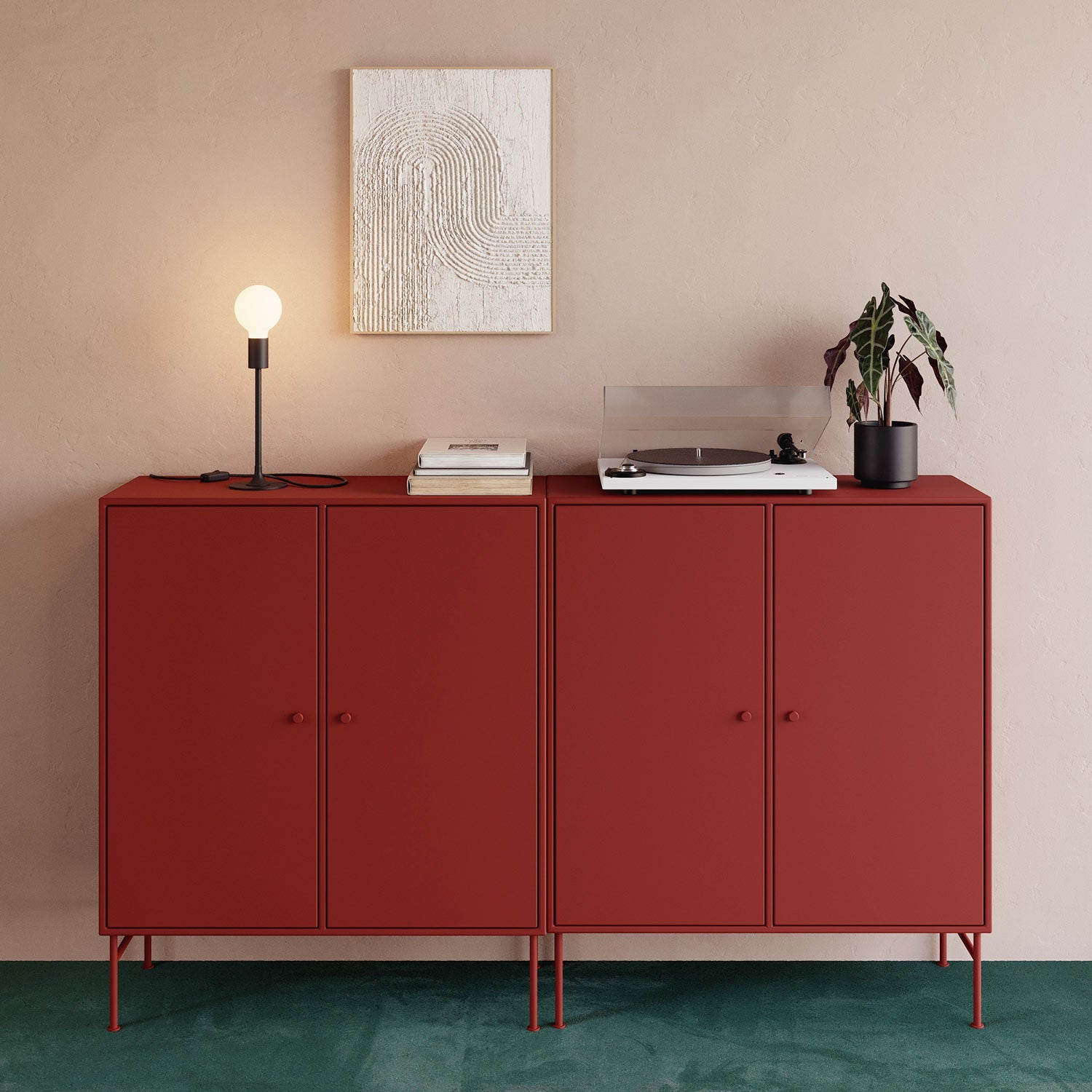 MAG-Y metal table lamp with visible bulb - Black