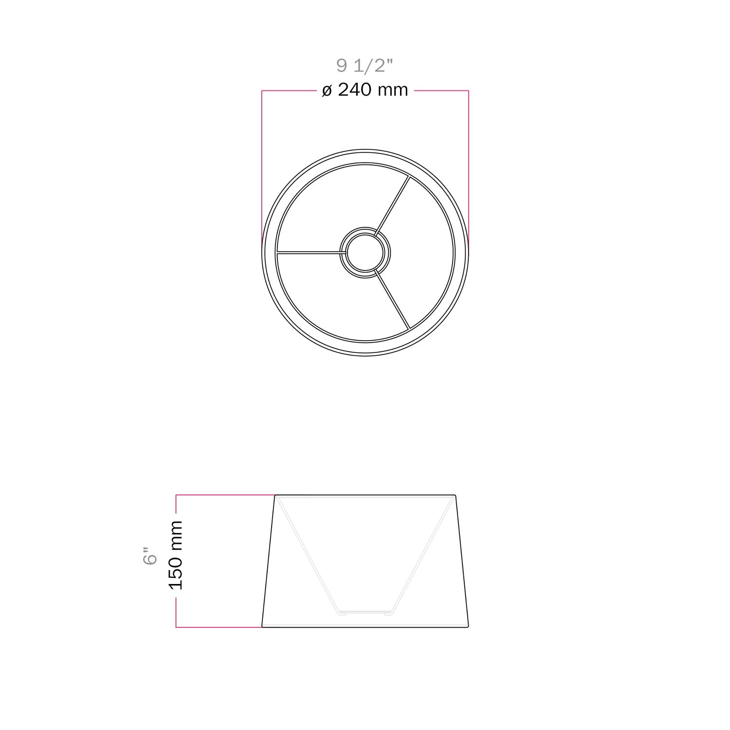 Paralume Athena con attacco E27 per lampada da tavolo - Made in Italy - Juta naturale
