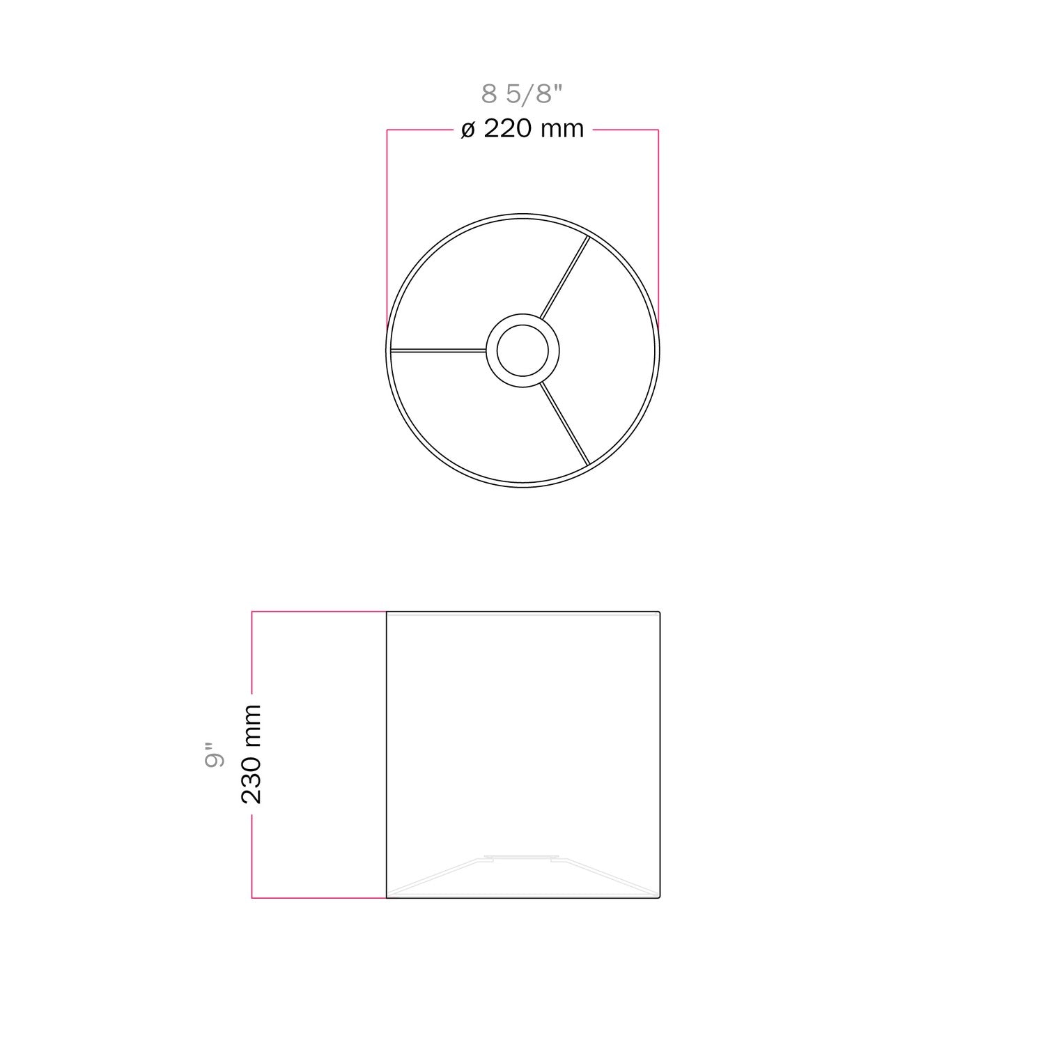 Paralume Cilindro M in tessuto con attacco E27 - Made in Italy - Arenal Sabbia