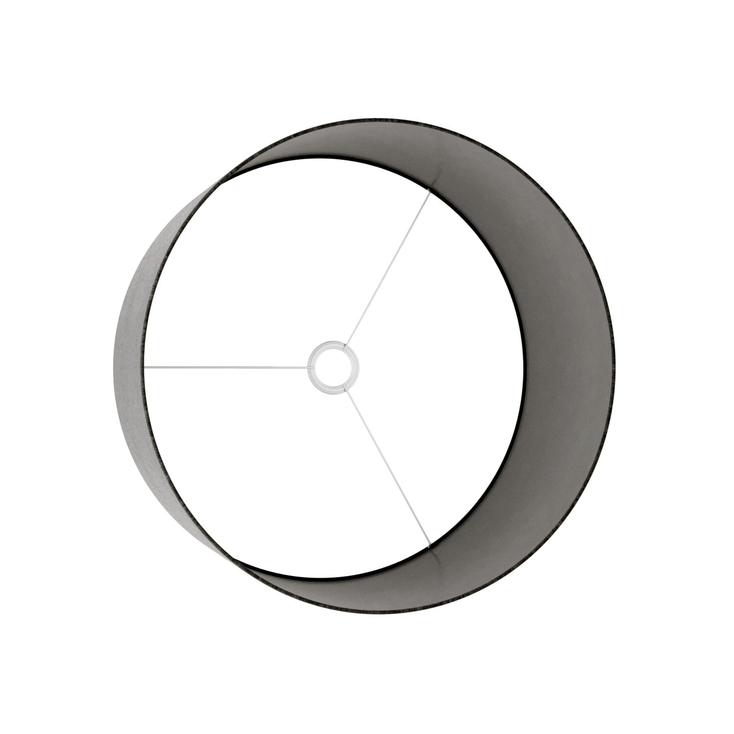 Paralume Cilindro XL in tessuto con attacco E27 - Made in Italy - Lana Grigio Scuro