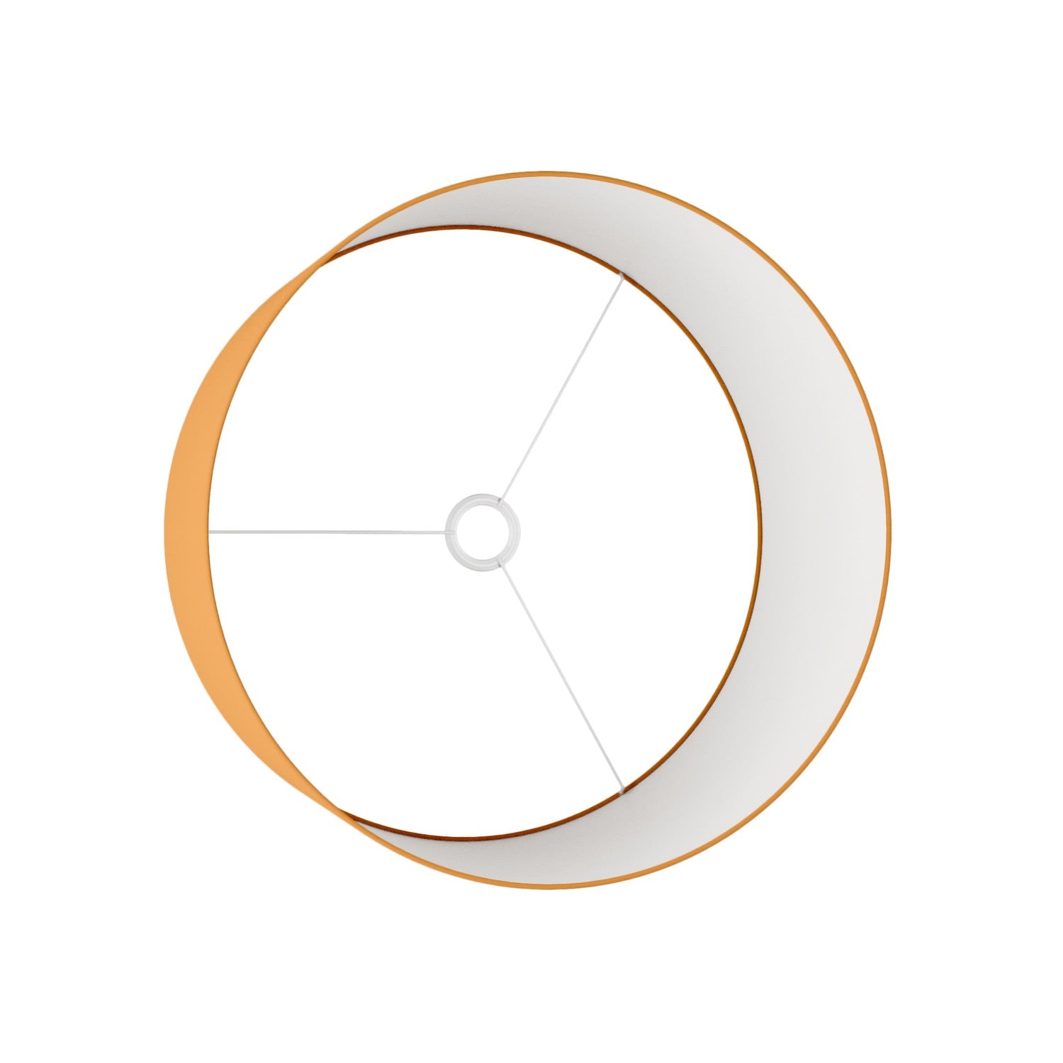 Paralume Cilindro XL in tessuto con attacco E27 - Made in Italy - Teletta Mandarino