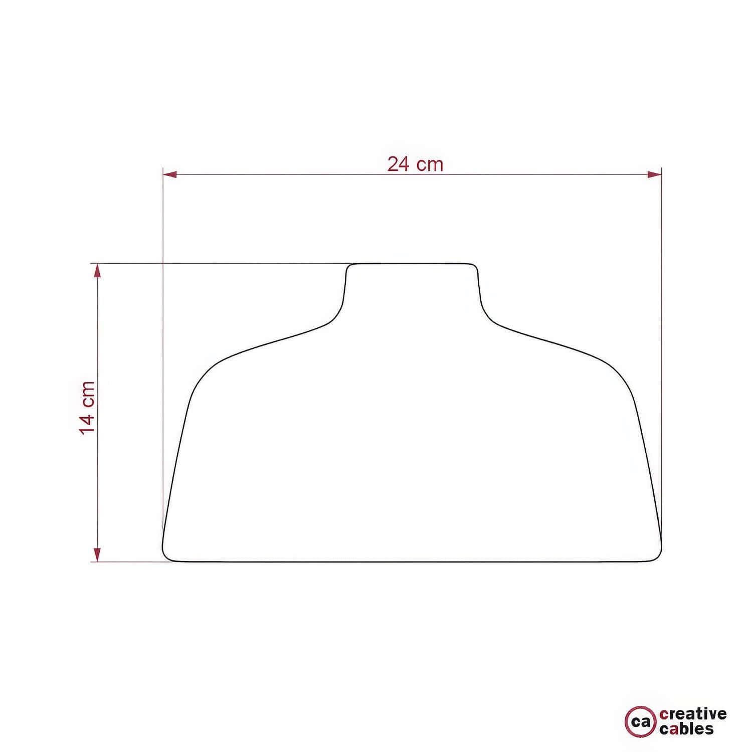 Paralume Coppa in ceramica, collezione Materia - Made in Italy - Terracotta striato