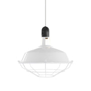 Paralume Harbour con gabbia in metallo - Bianco