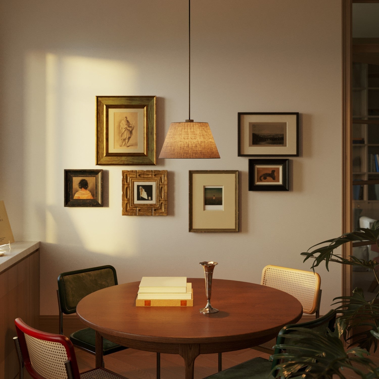 Paralume Impero M per sospensione con attacco E27 - Made in Italy - Camelot Marrone - Creative Cables