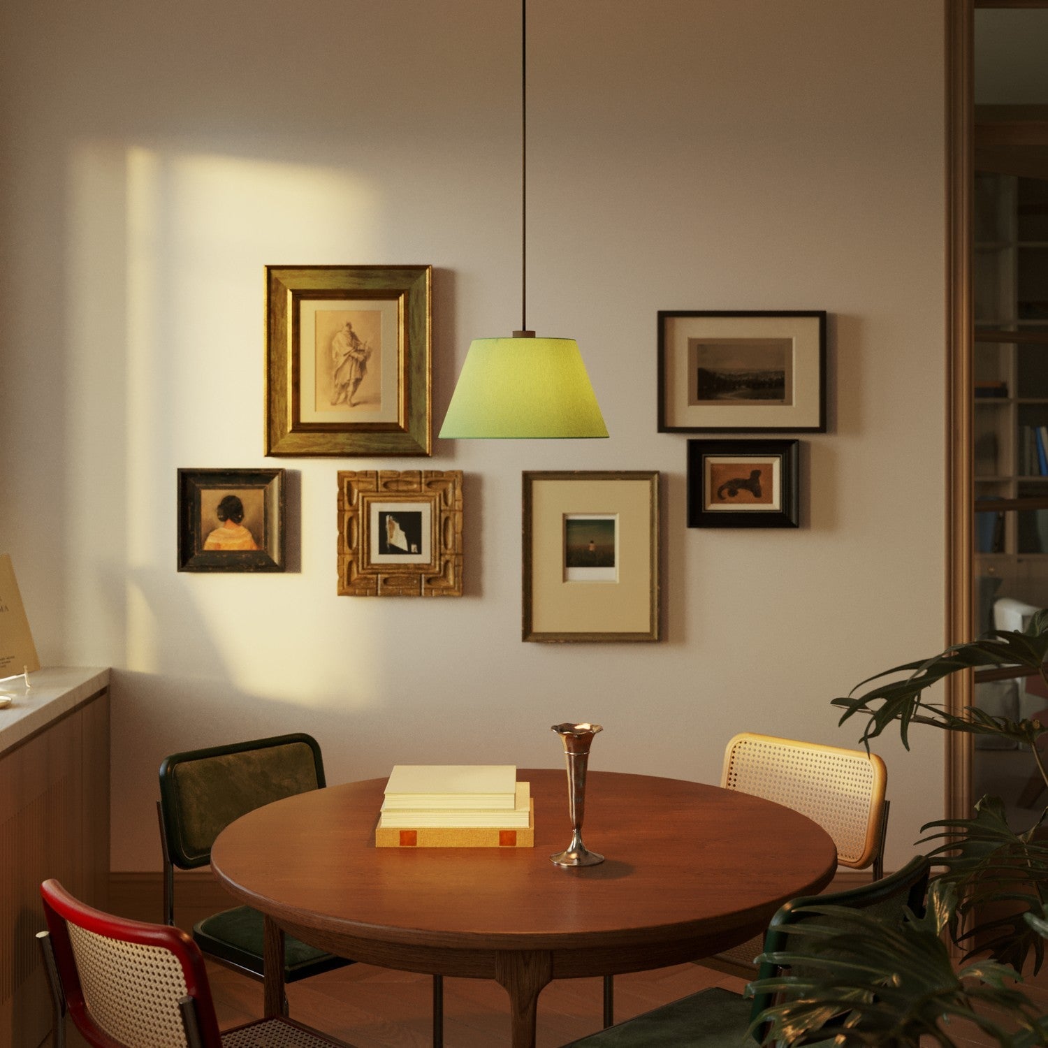 Paralume Impero M per sospensione con attacco E27 - Made in Italy - Cinette Verde Pistacchio - Creative Cables