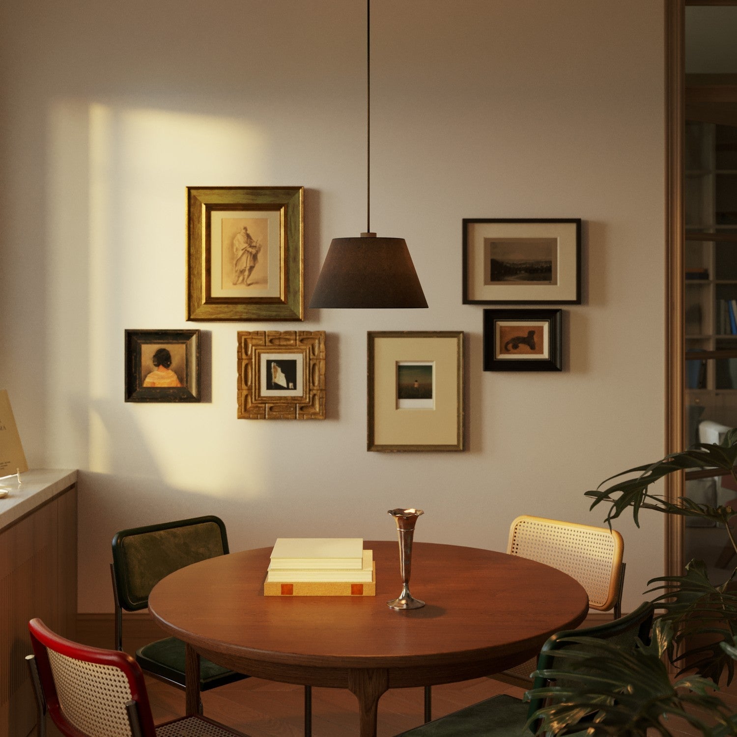 Paralume Impero M per sospensione con attacco E27 - Made in Italy - Lana Grigio Scuro - Creative Cables