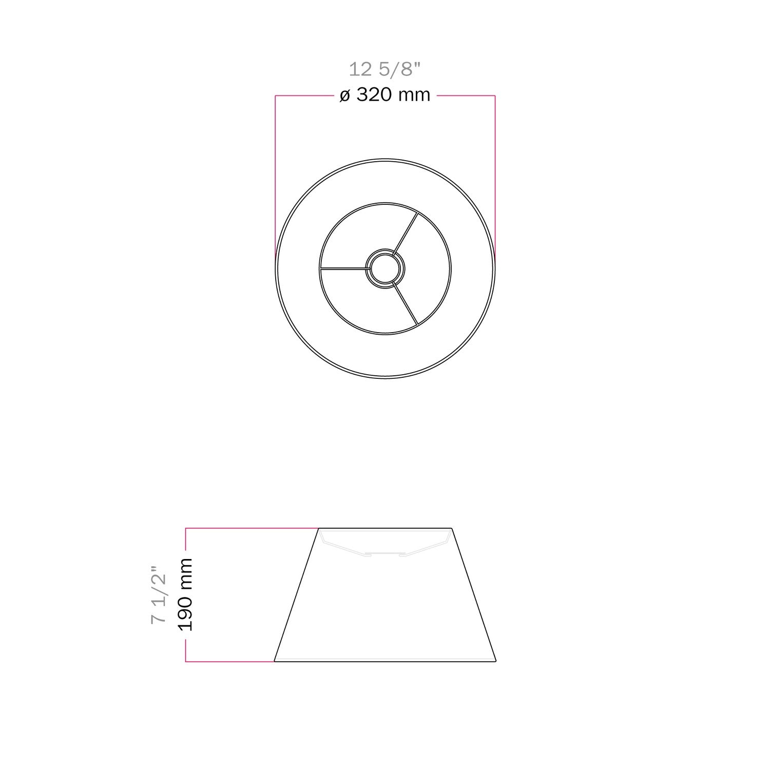 Paralume Impero M per sospensione con attacco E27 - Made in Italy - Lana Sabbia