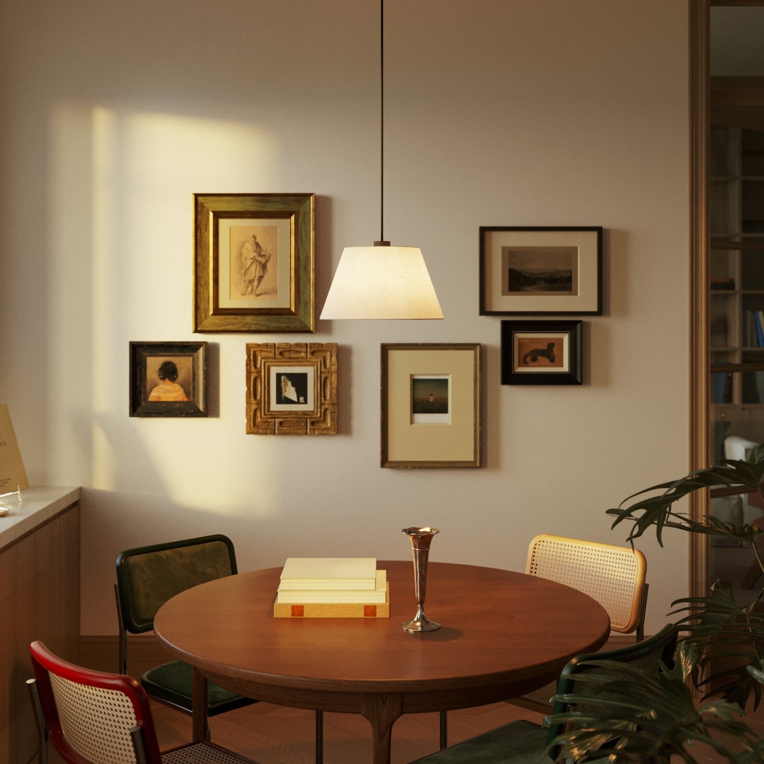 Paralume Impero M per sospensione con attacco E27 - Made in Italy - Lino Crudo - Creative Cables