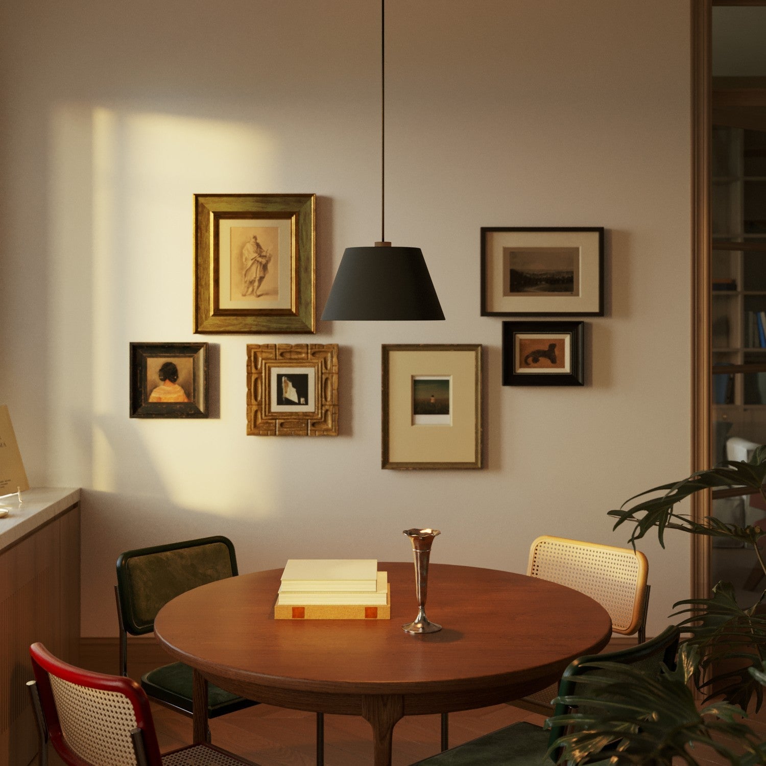 Paralume Impero M per sospensione con attacco E27 - Made in Italy - Nero/Oro - Creative Cables