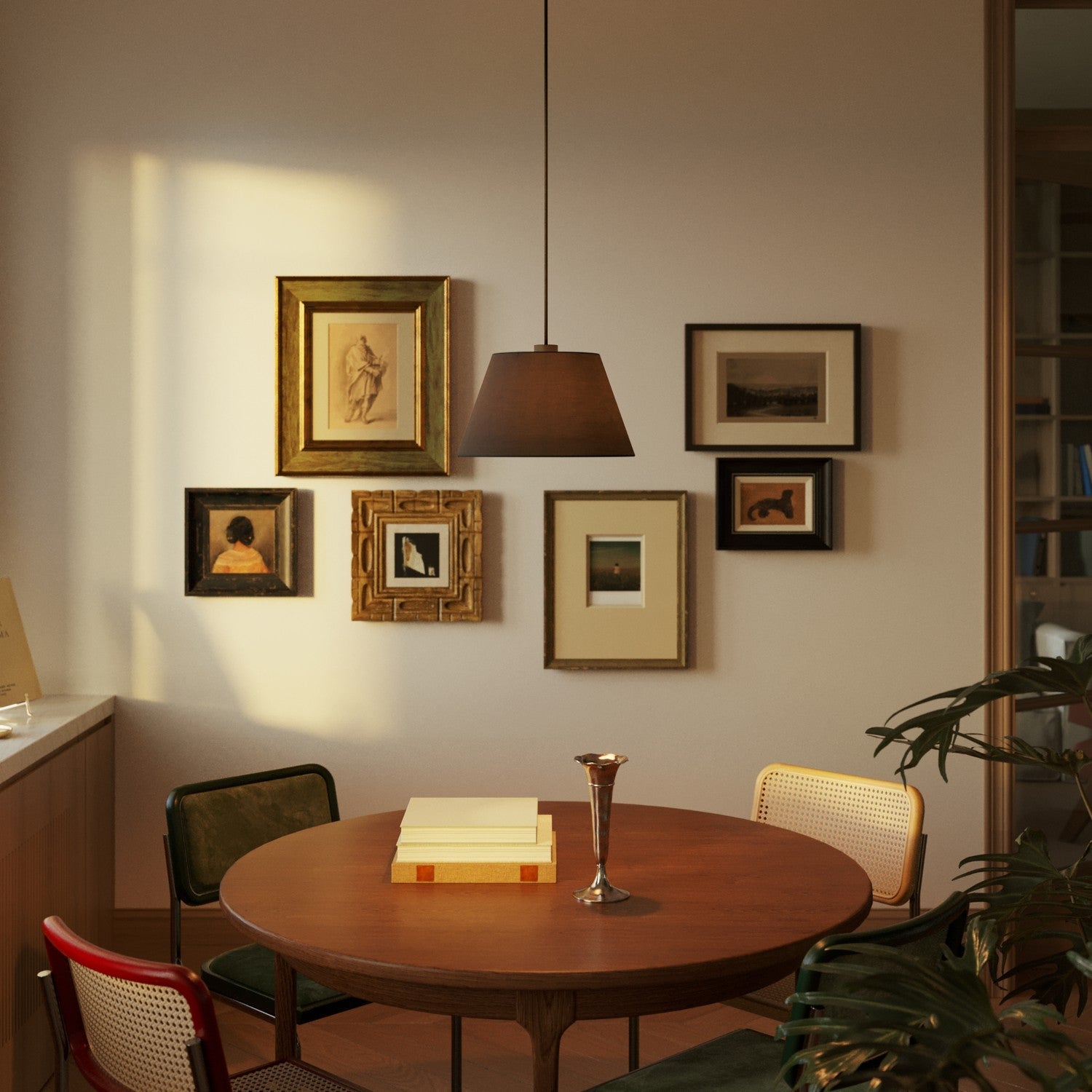 Paralume Impero M per sospensione con attacco E27 - Made in Italy - Teletta Antracite - Creative Cables