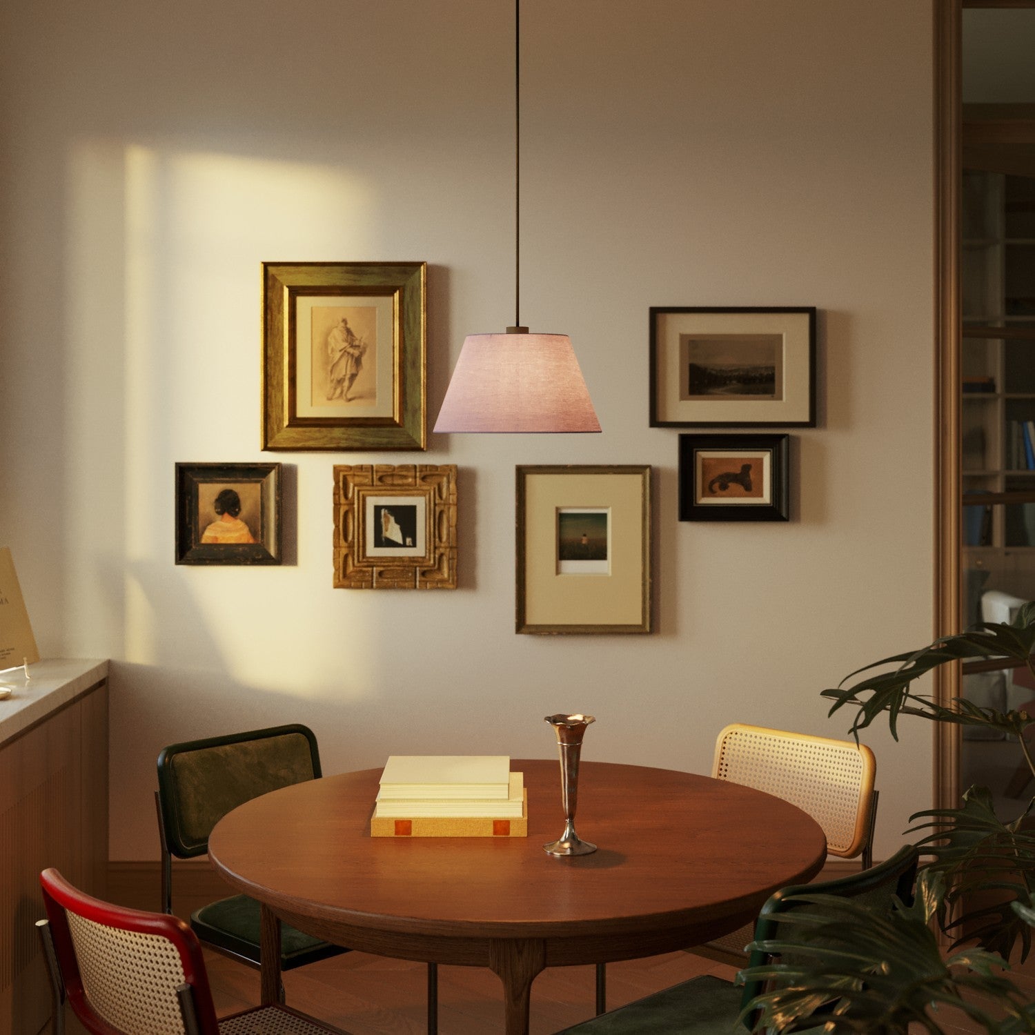 Paralume Impero M per sospensione con attacco E27 - Made in Italy - Teletta Lilla - Creative Cables