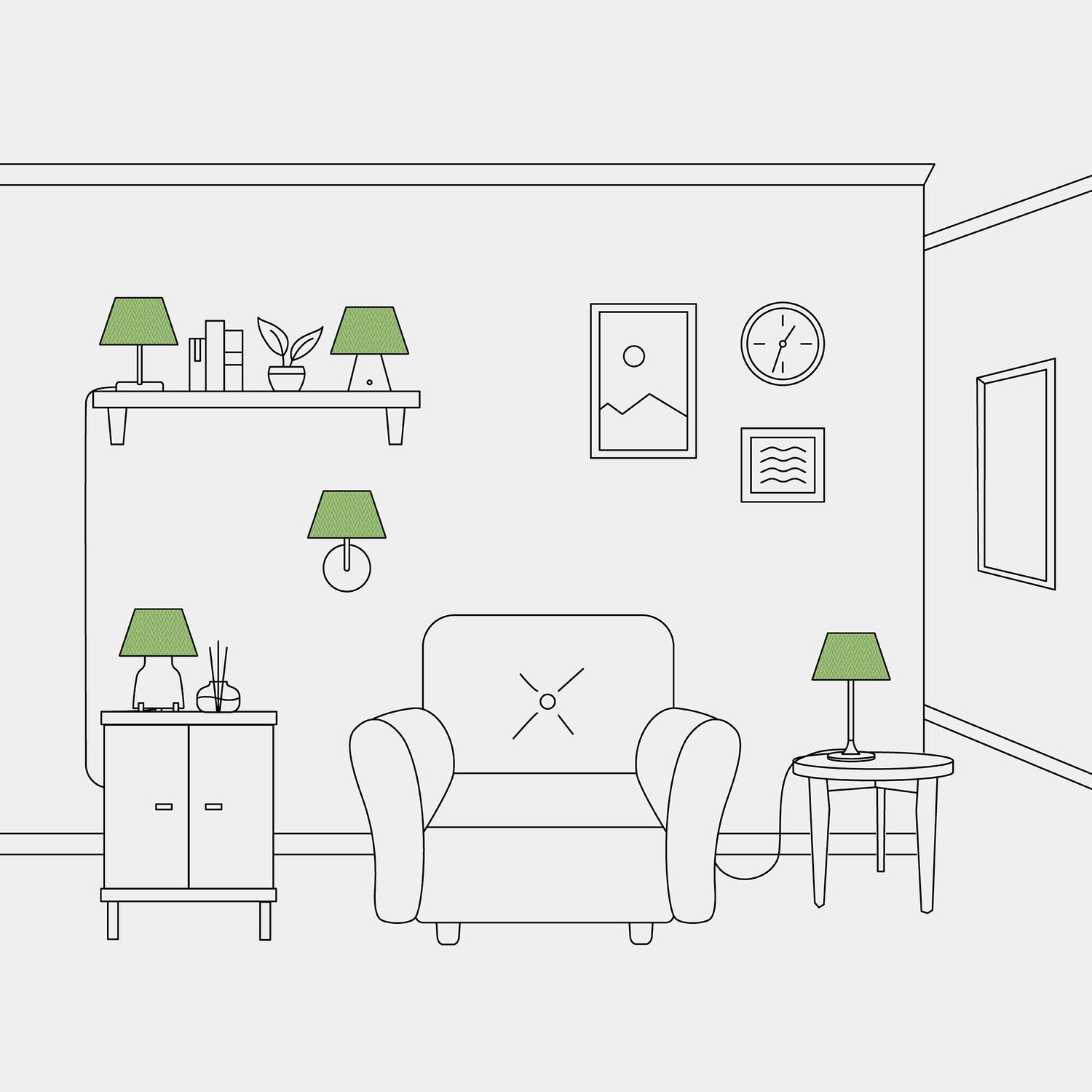 Paralume Impero S con attacco E27 per lampada da tavolo o applique - Made in Italy - Cinette Verde Pistacchio