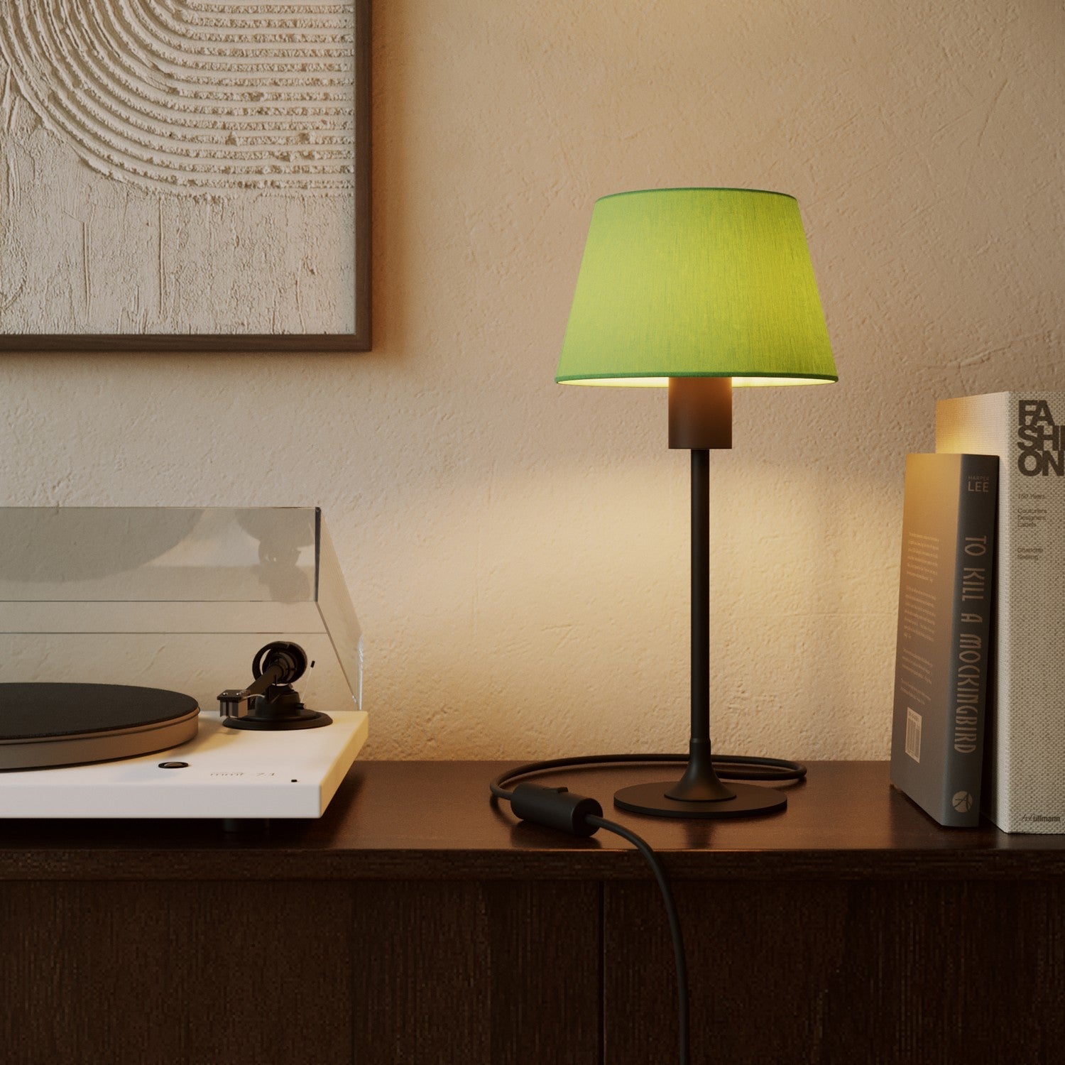 Paralume Impero S con attacco E27 per lampada da tavolo o applique - Made in Italy - Cinette Verde Pistacchio - Creative Cables