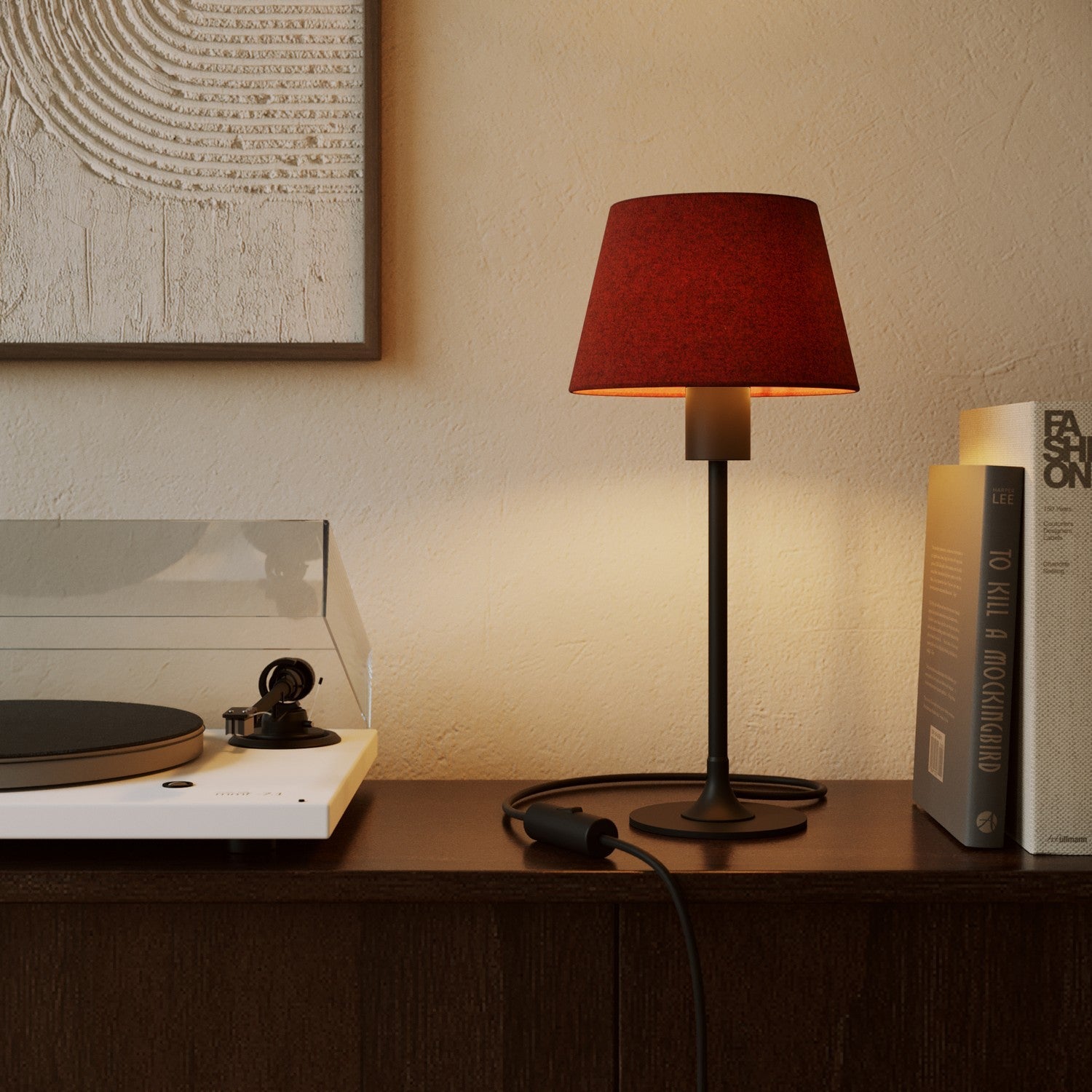 Paralume Impero S con attacco E27 per lampada da tavolo o applique - Made in Italy - Lana Aragosta - Creative Cables